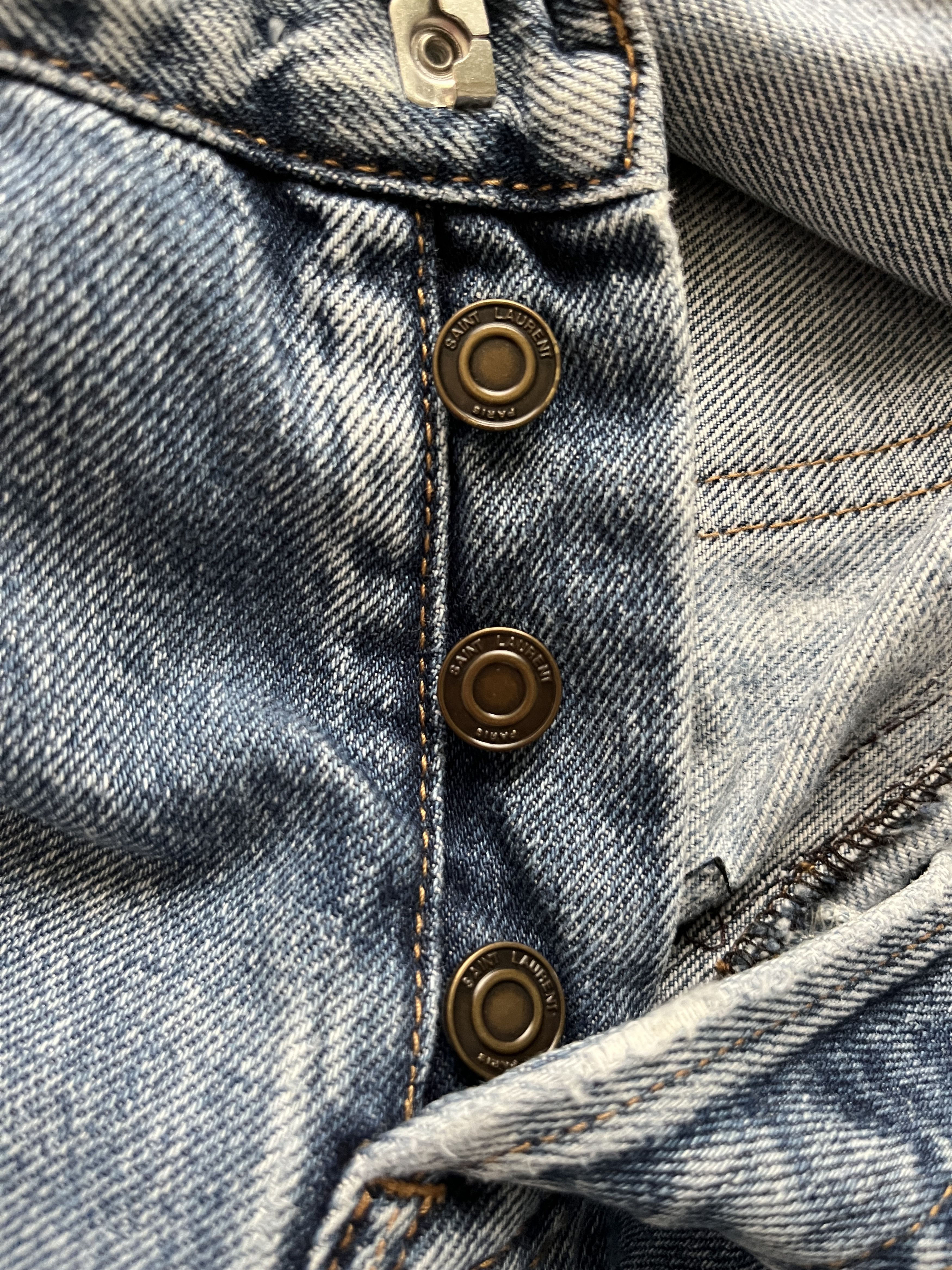Hedi Slimane × Saint Laurent Paris ⚡️QUICK SALE⚡️2015 Saint Laurent by Hedi Blue Jeans Size US 26 / EU 42 - 5 Thumbnail