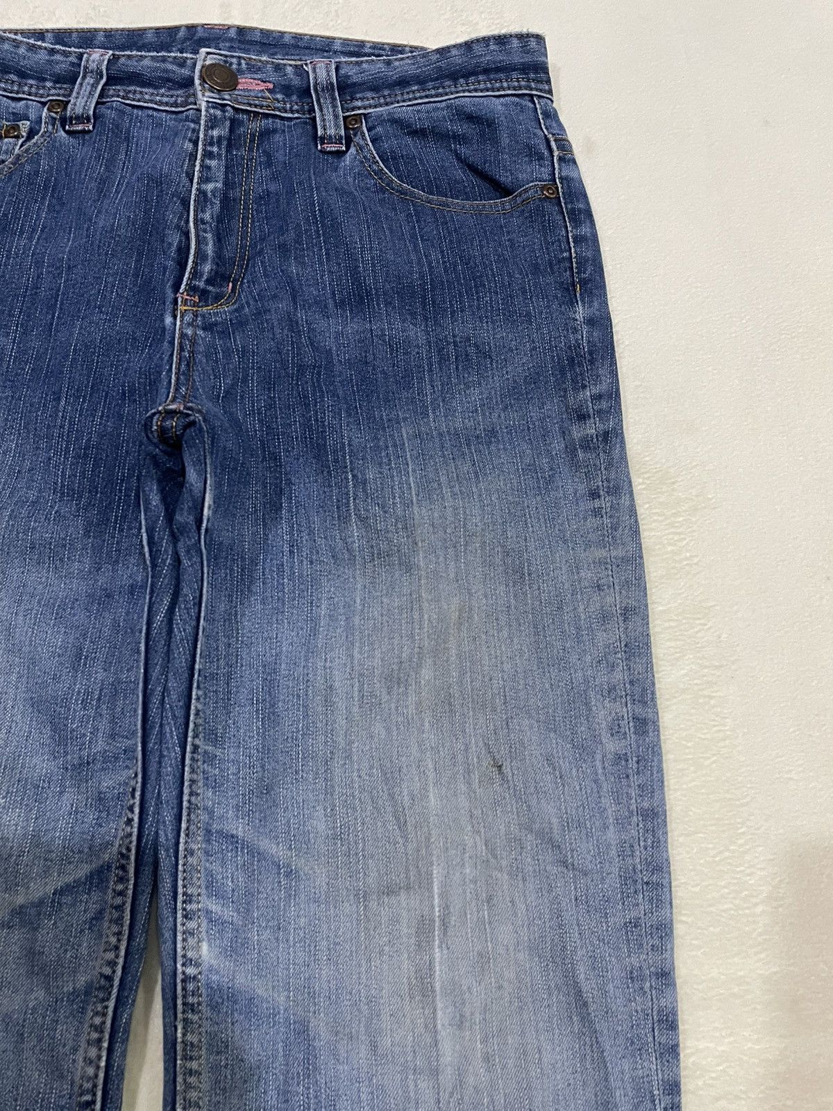 Japanese Brand Vintage Boot Cut Distress Ripped Faded Denim Jeans Size US 31 - 4 Thumbnail