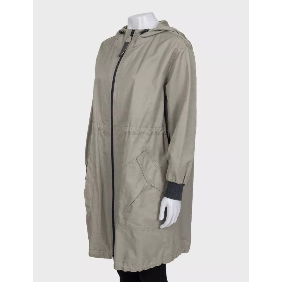 Brunello Cucinelli Brunello Cucinelli Green Hooded Coat - IT40/S Size S / US 4 / IT 40 - 2 Thumbnail