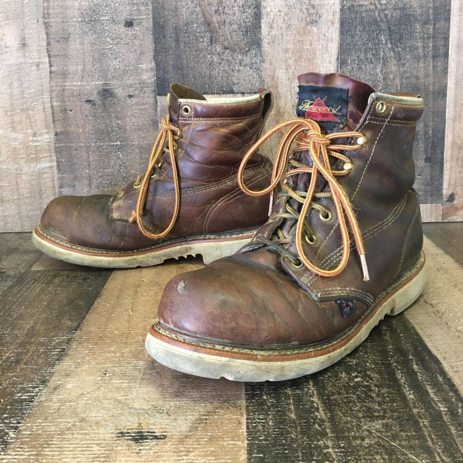 Thorogood Thorogood 804-4374 Steel Round Toe Work Boots Mens 8 D Size US 8 / EU 41 - 1 Thumbnail