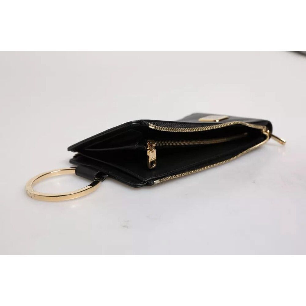 Dolce & Gabbana Dolce & Gabbana Black Leather Logo Plaque Neck Strap Card Co Size ONE SIZE - 8 Thumbnail