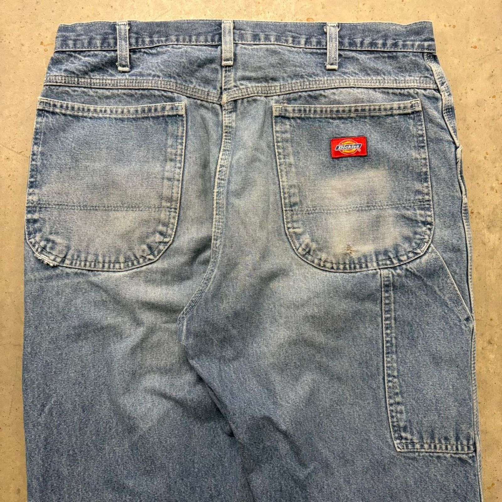 Dickies × Vintage Crazy Vintage 90s Dickies Carpenter Workwear Denim Jeans Size US 36 / EU 52 - 2 Thumbnail