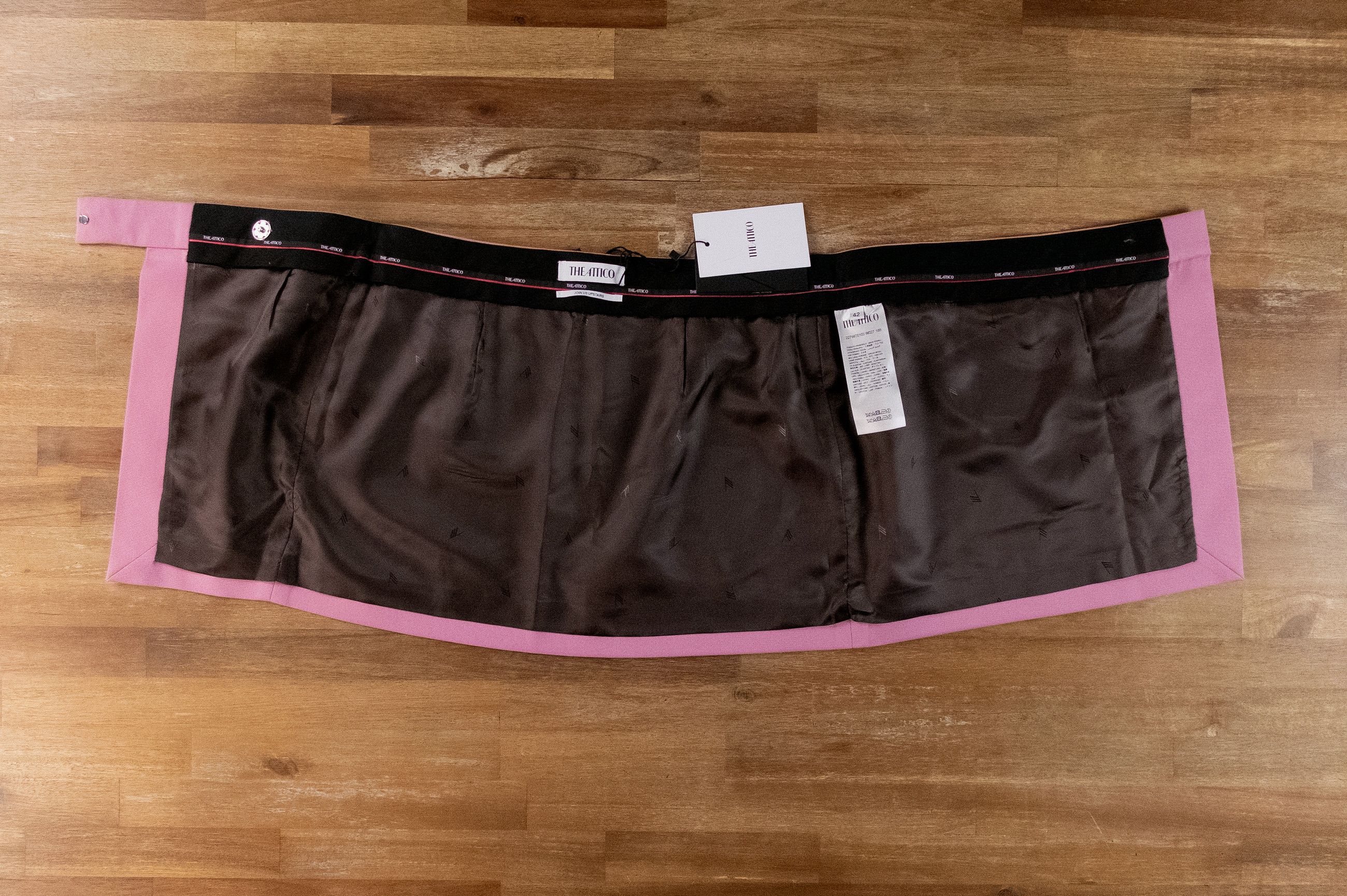 The Attico THE ATTICO orchid haze pink wool mini envelope skirt 6 / 42 Size 28" / US 6 / IT 42 - 10 Thumbnail