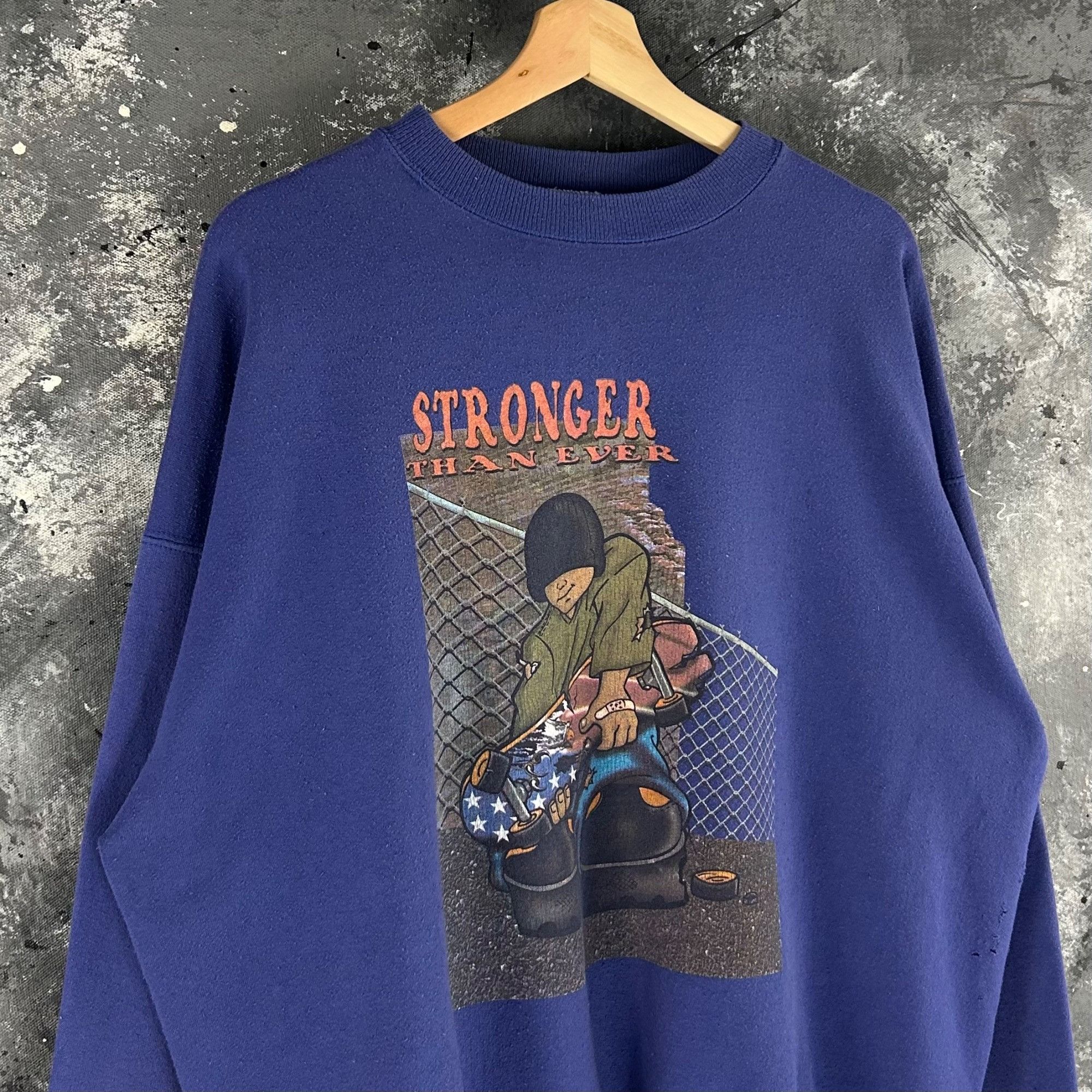 Hanes Vintage 1990’s Skating streetwear sweatshirt Size US XL / EU 56 / 4 - 2 Thumbnail