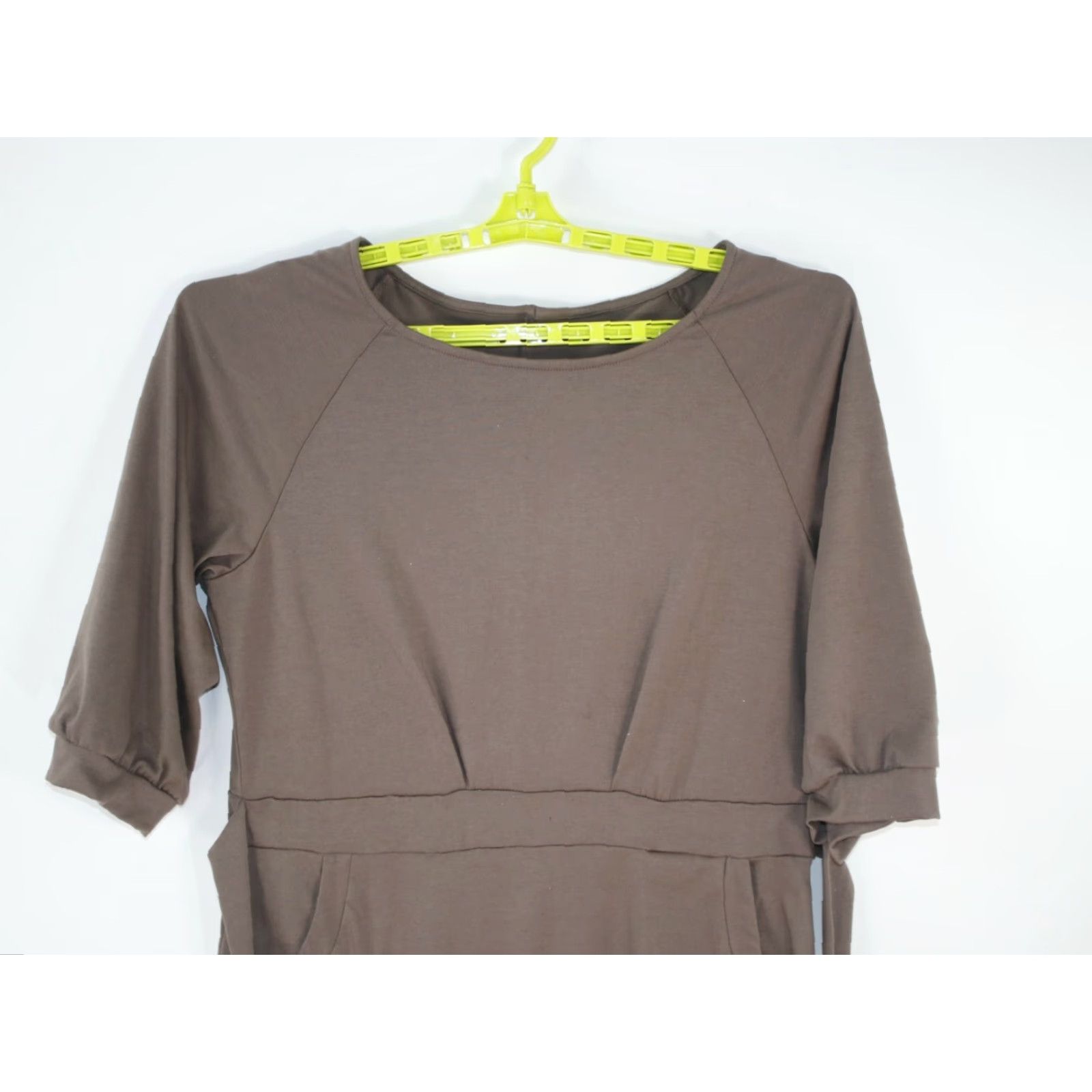 Vintage Vestidos Midi Wiggle Dress Women's Size XL Brown Chambray Pockets Casual Size L / US 10 / IT 46 - 3 Thumbnail