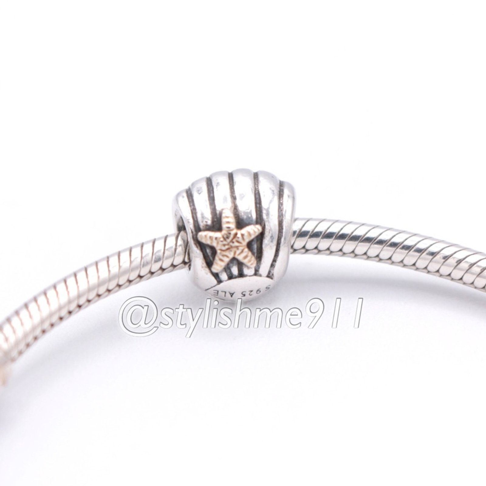 pandora Authentic PANDORA Sea Shell Charm with 14K Gold - 790249 Size ONE SIZE - 4 Thumbnail
