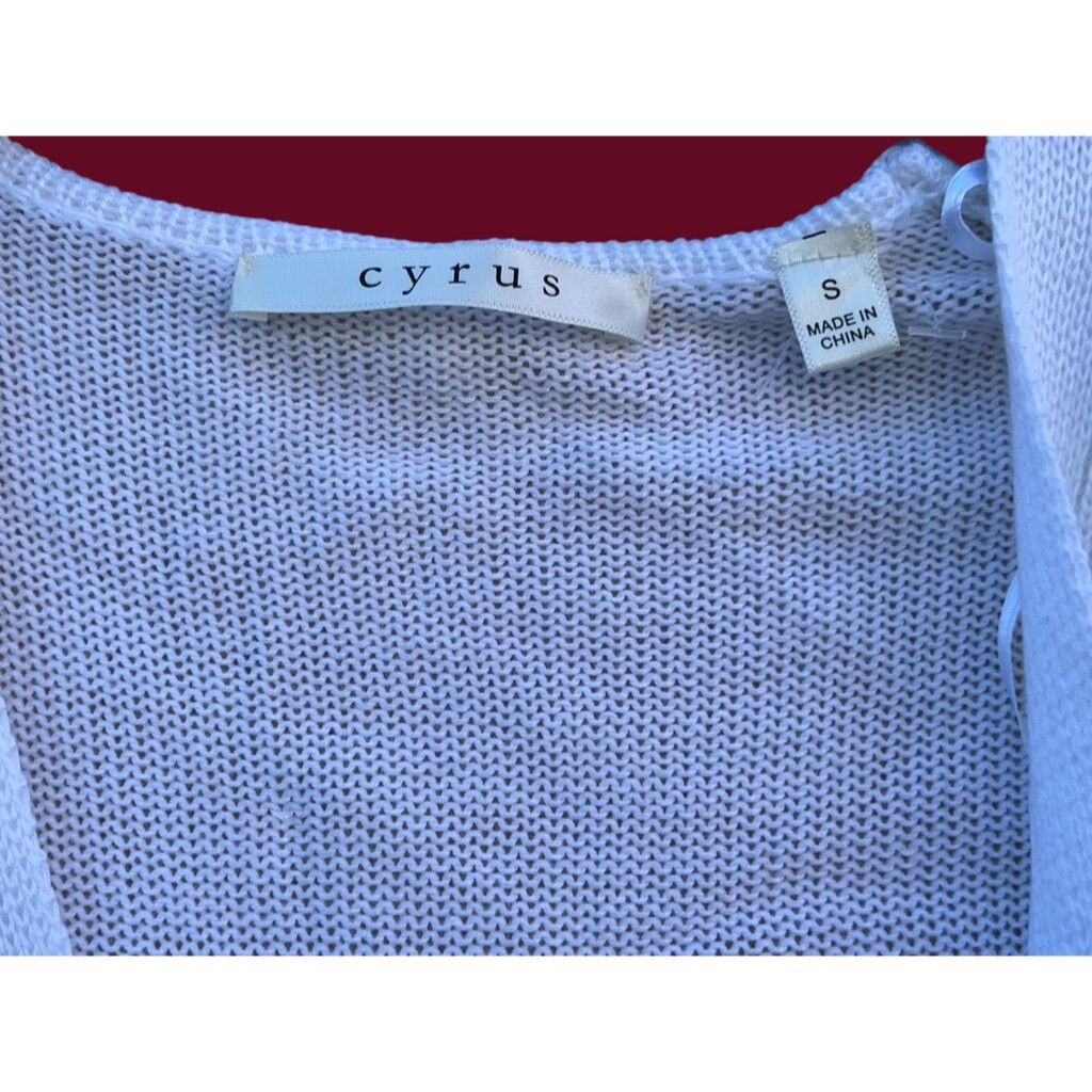 Other CYRUS - Women's 3/4 Sleeve Lace Cardigan - White - Small Size S / US 4 / IT 40 - 19 Thumbnail