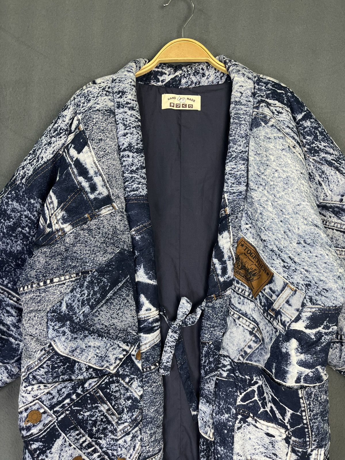Japanese Brand All Over Print Ice Snowboarding Denim Style Puffer Kimono Size US M / EU 48-50 / 2 - 4 Thumbnail