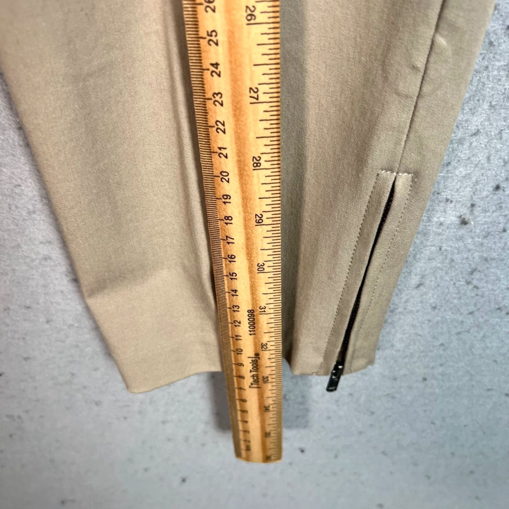 Eileen Fisher Eileen Fisher Petite Womens Pants Organic Cotton Blend Beige Ankle Tapered PS Size 28" / US 6 / IT 42 - 6 Thumbnail