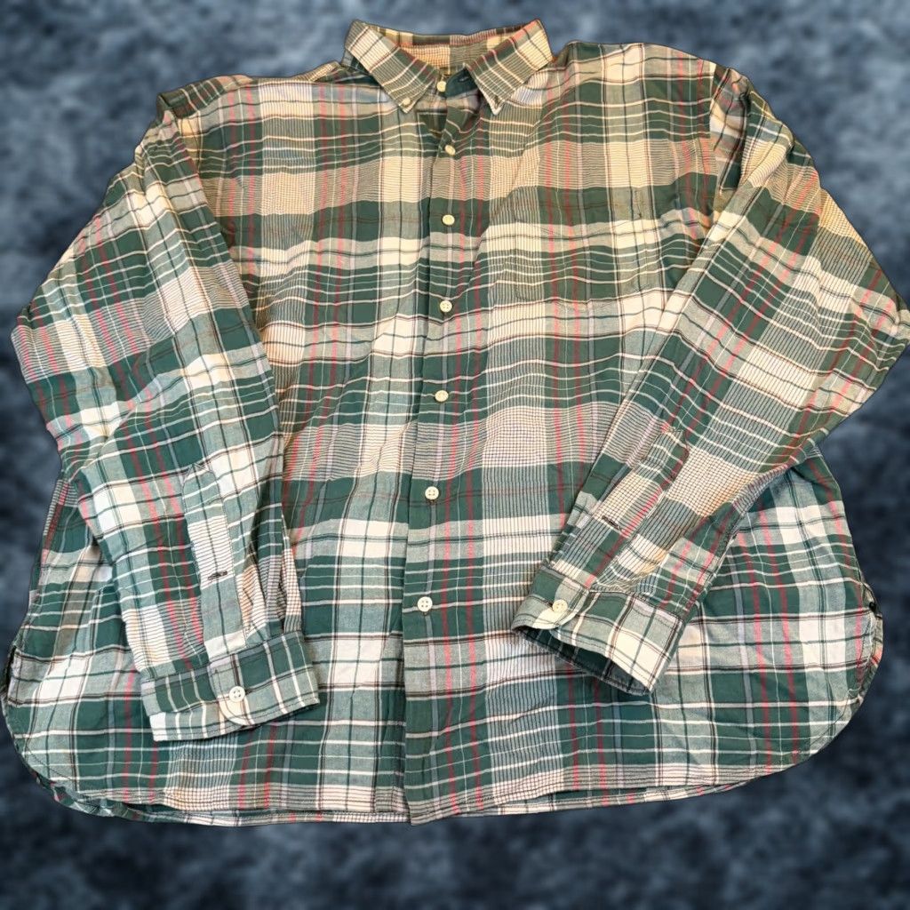 Polo Ralph Lauren Ralph Lauren Sport Plaid Shirt Button-Up Long Sleeve Men's XL Green White Red Casual Button-Down Collared Cotton Pocketed Classic Fit Size US XL / EU 56 / 4 - 1 Thumbnail