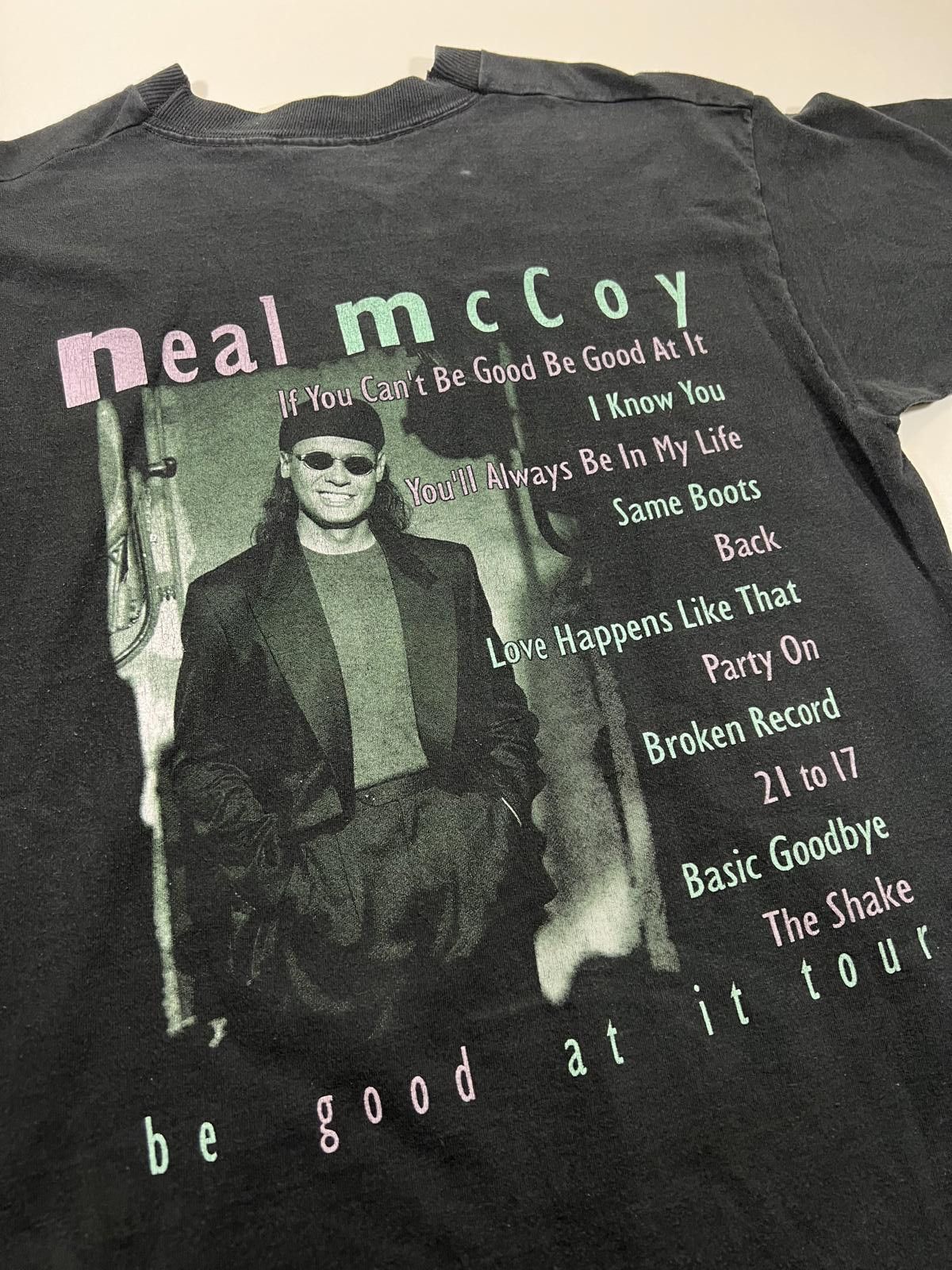 Unknown London 1996 Neal McCoy Tour T shirt size L Size US L / EU 52-54 / 3 - 9 Thumbnail