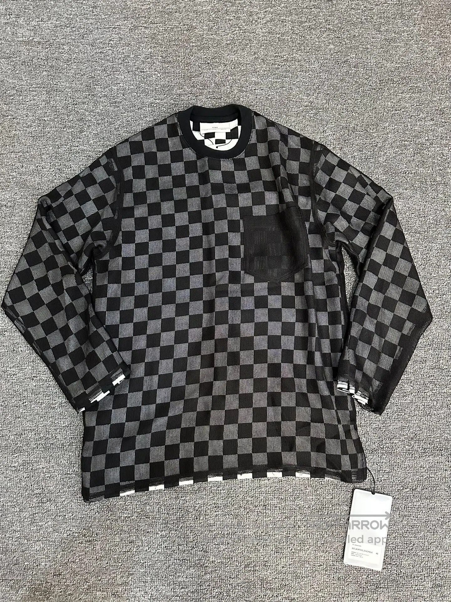 Song For The Mute black checker long sleeve shirt. Size US L / EU 52-54 / 3 - 1 Thumbnail