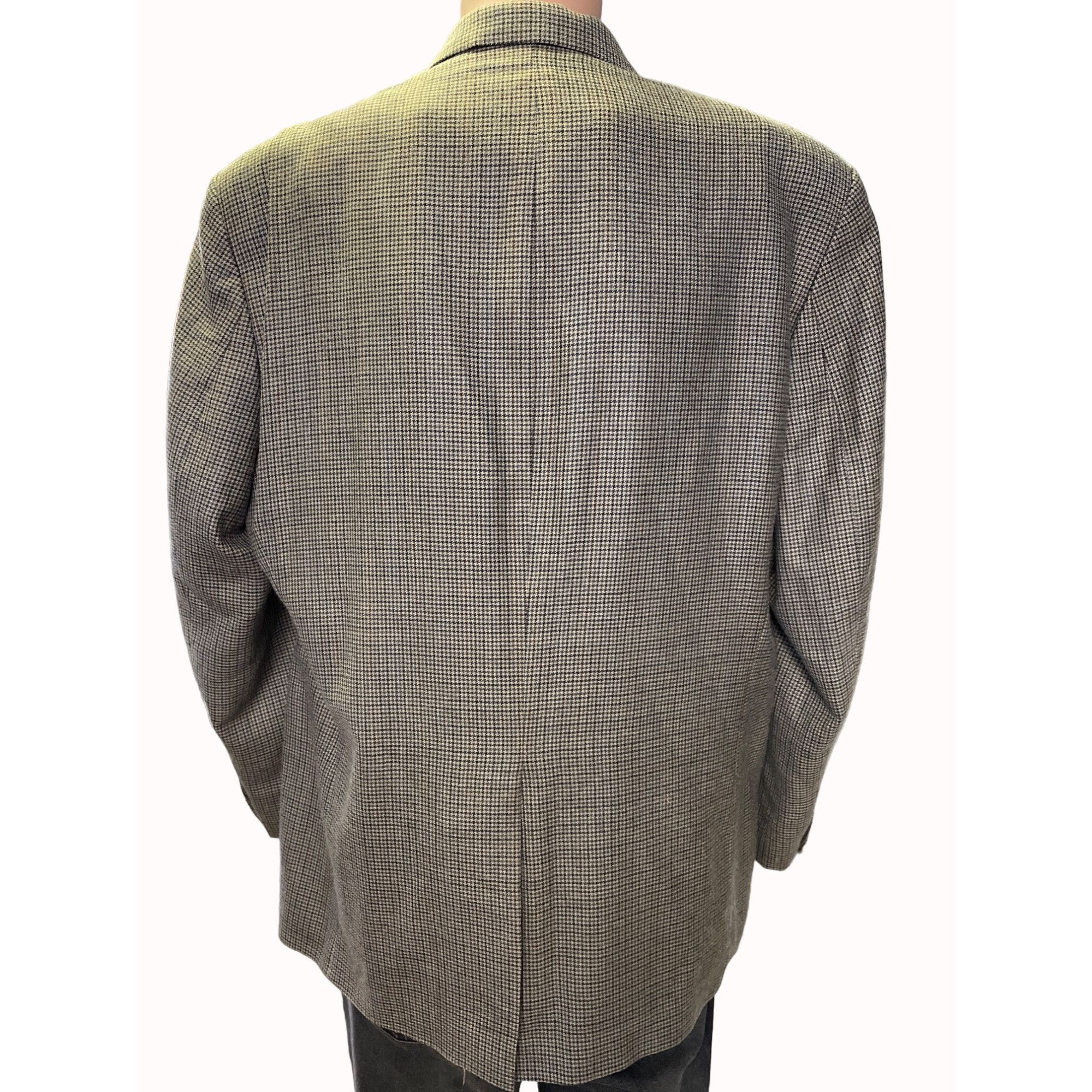 Lauren Ralph Lauren Lauren Ralph Lauren Men's Grey Houndstooth Blazer/Sports Coa Size 44R - 3 Thumbnail
