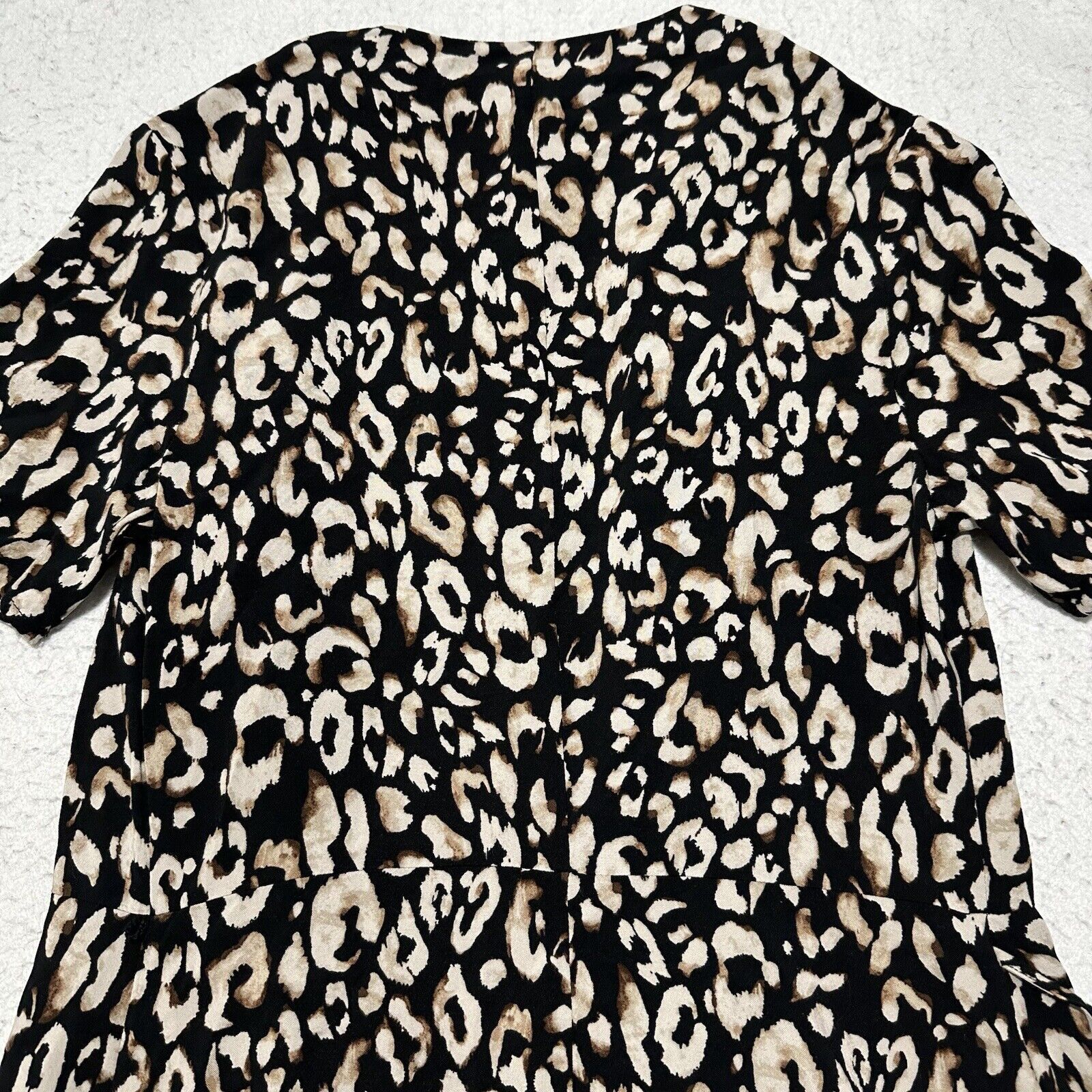 H&M H&M XS Black Begige Leopard Mini Wrap Dress Short Sleeve Size XS / US 0-2 / IT 36-38 - 13 Thumbnail