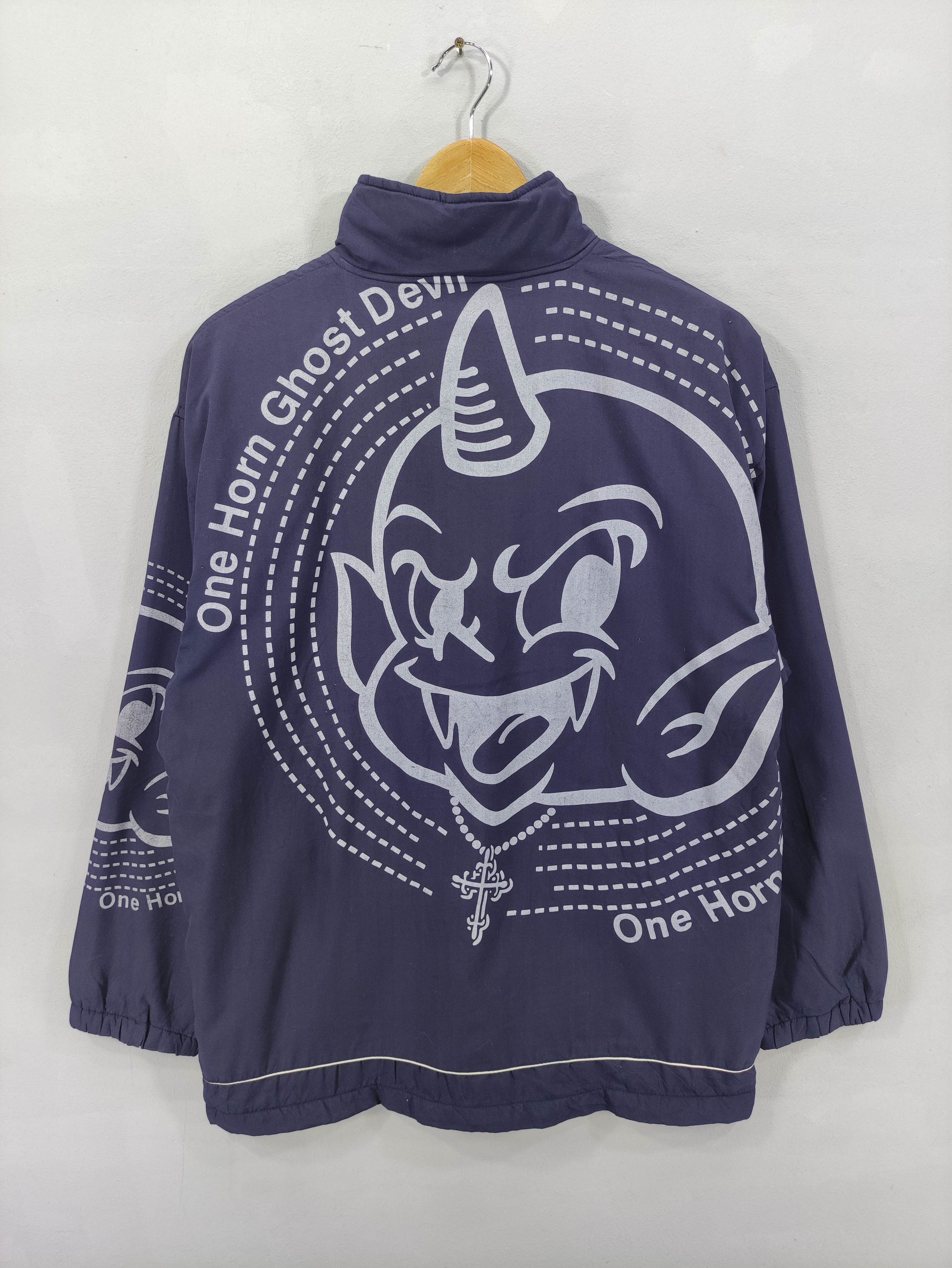 Japanese Brand Vintage One Horn Ghost Devil Jacket Lined Fleece Zipper Size US L / EU 52-54 / 3 - 8 Thumbnail