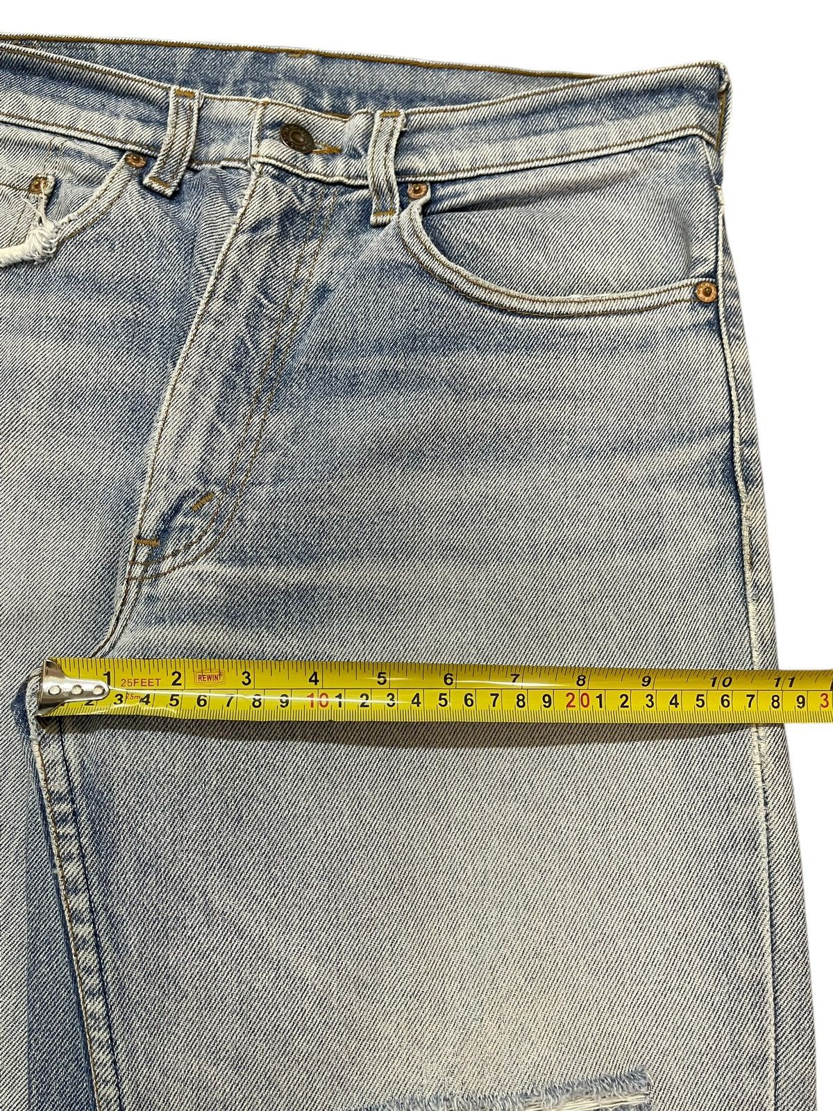 Levi's Vintage 90s Levis 515 Blue Faded Wash Distress Relaxed Fits Size US 32 / EU 48 - 15 Thumbnail