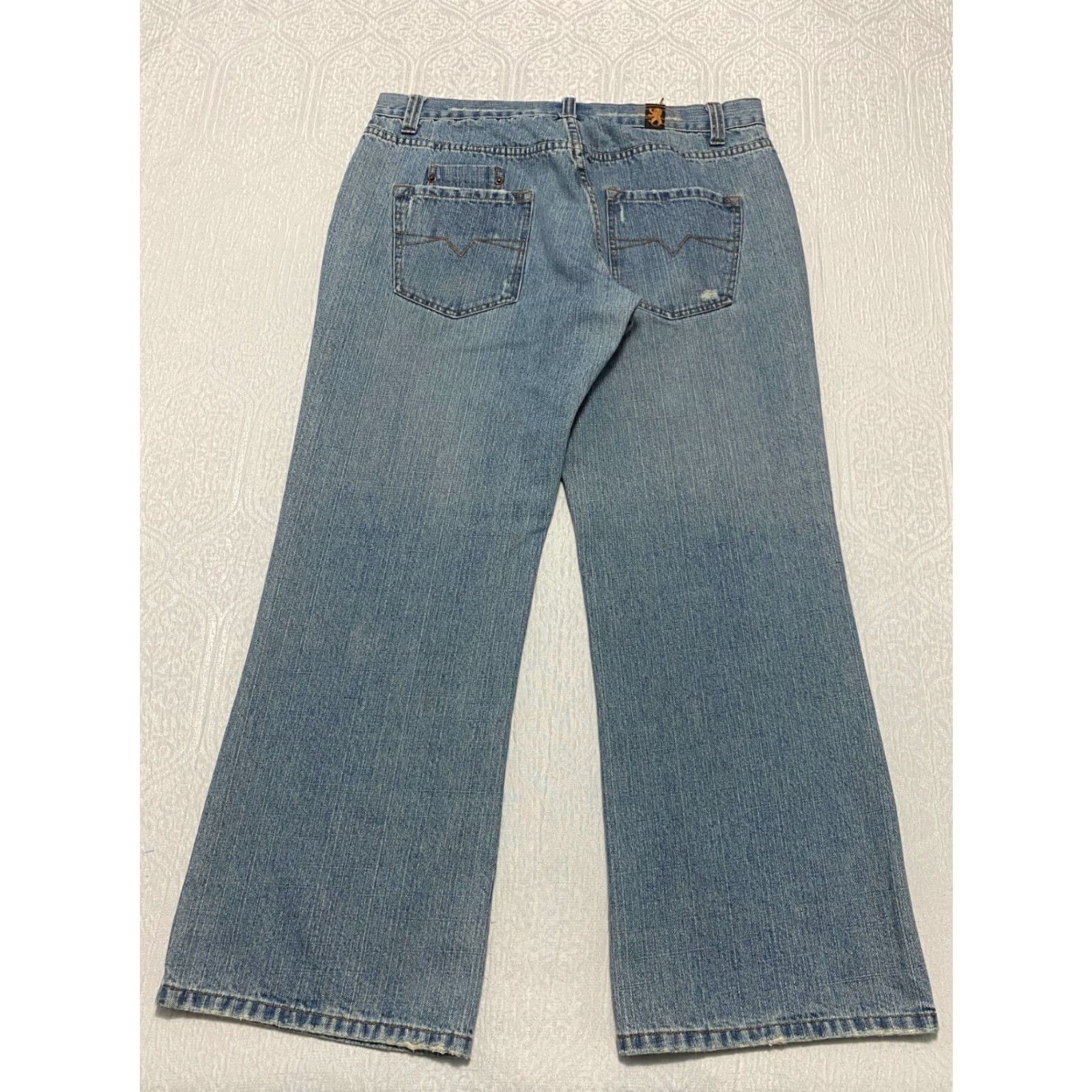 Vintage Rampage Jeans Bootcut Womens Size 36 Blue Mid Rise Distressed (Regular) 31 Inseam Denim 100% Cotton Logo Pocket Spring Summer Fall Winter Womens Size 25" / US 0 / IT 36 - 2 Thumbnail