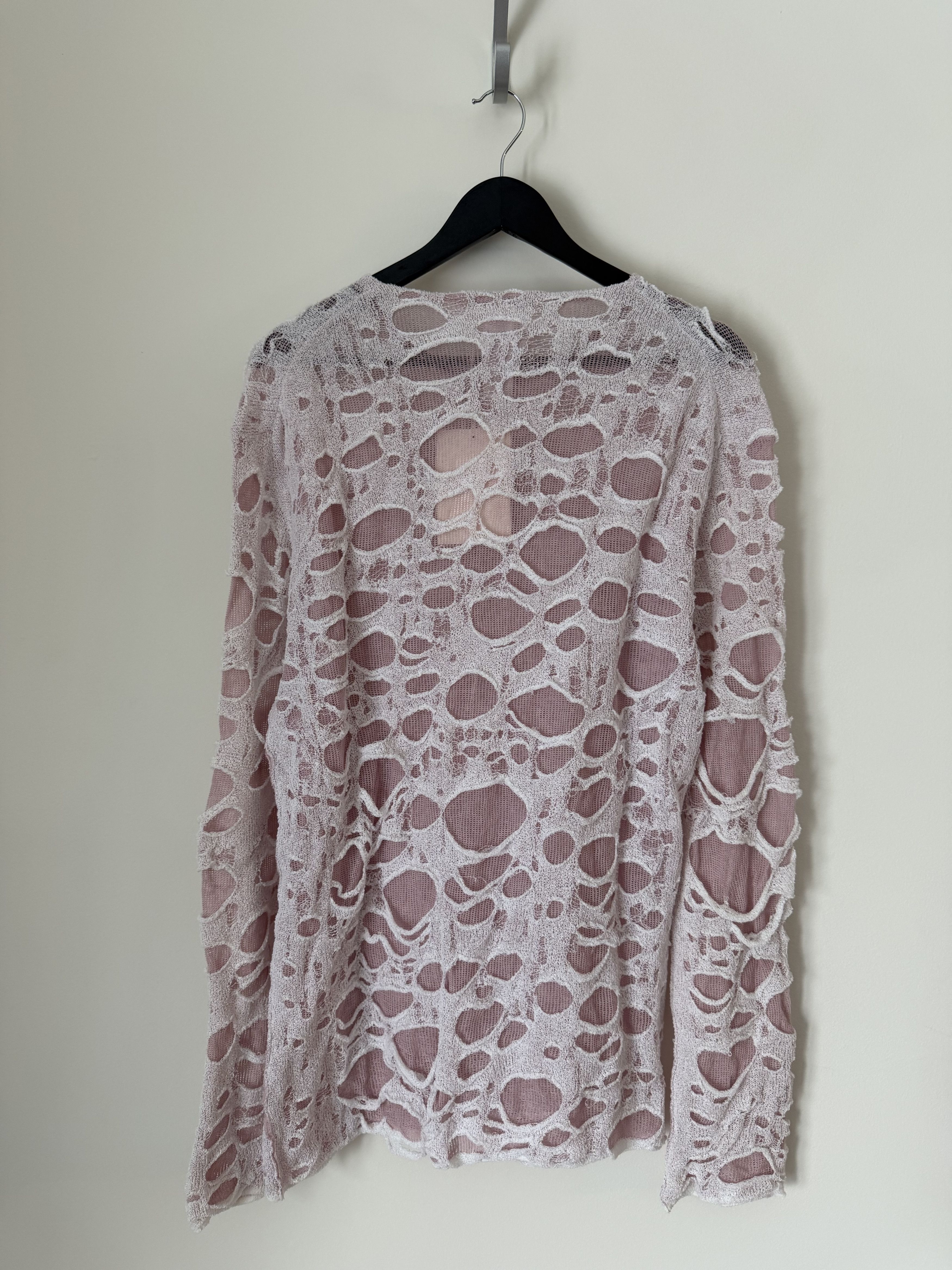 Acne Studios Acne Studios Sheer Knit Long Sleeve Top in Light Pink Size US L / EU 52-54 / 3 - 6 Thumbnail