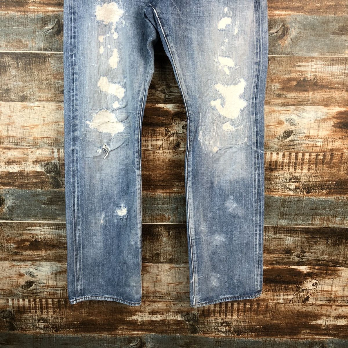 The Superior Labor DL The Superior Labor selvedge Distressed Denim Pants #A2445 Size US 32 / EU 48 - 6 Thumbnail