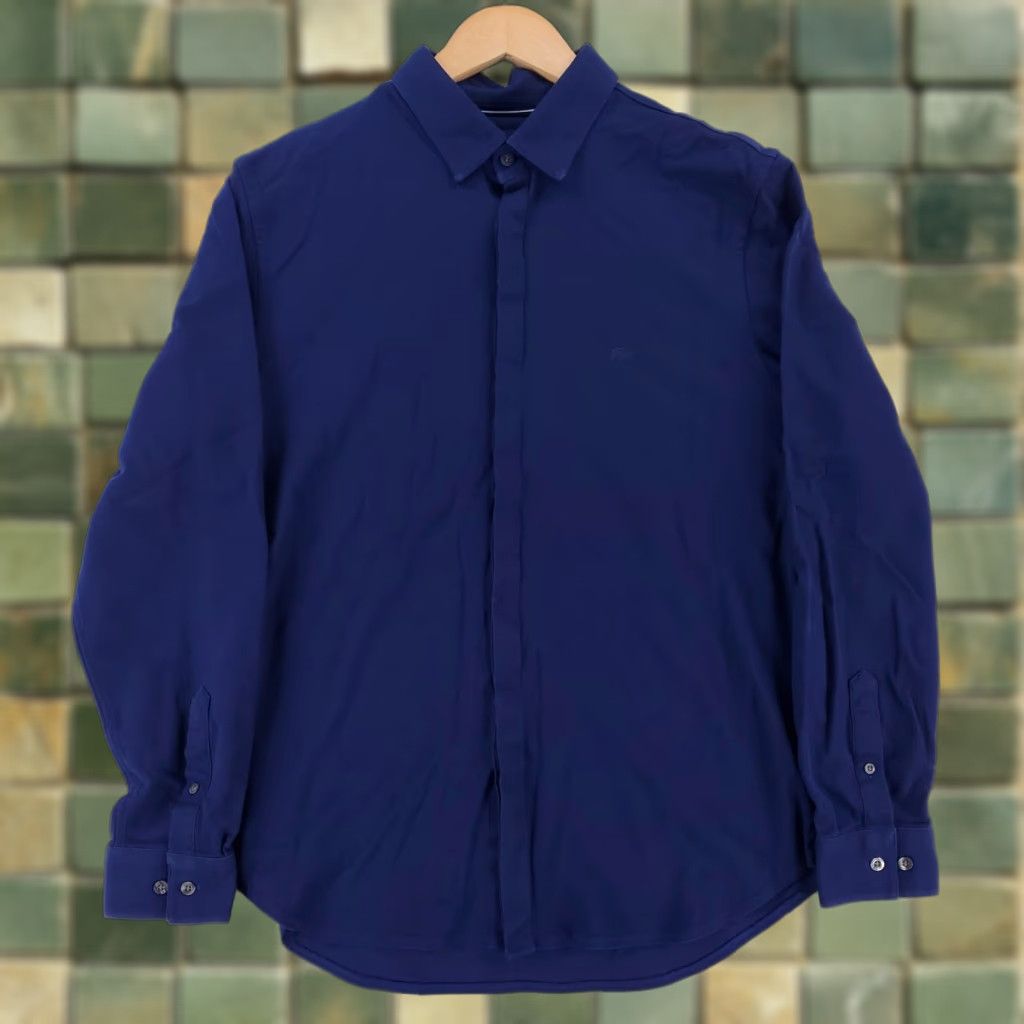 Lacoste Lacoste Shirt Slim Fit Blue Button-Up Long Sleeve Mens 17.5 Blue 17.5 Mens Slim Fit Button-Up Shirt Size US XXL / EU 58 / 5 - 1 Thumbnail