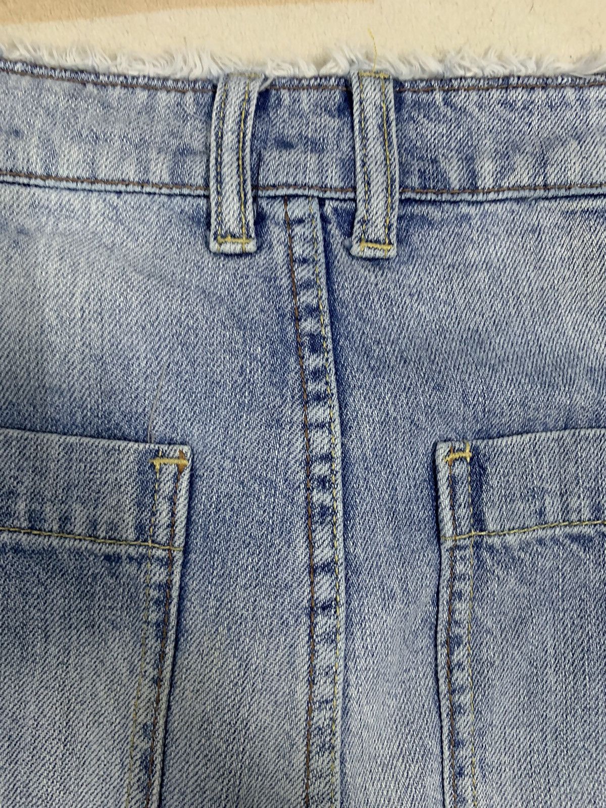 Japanese Brand Japanese Moussy High Waisted Baggy Wide Frayed Leg Jeans Size 27" / US 4 / IT 40 - 11 Thumbnail