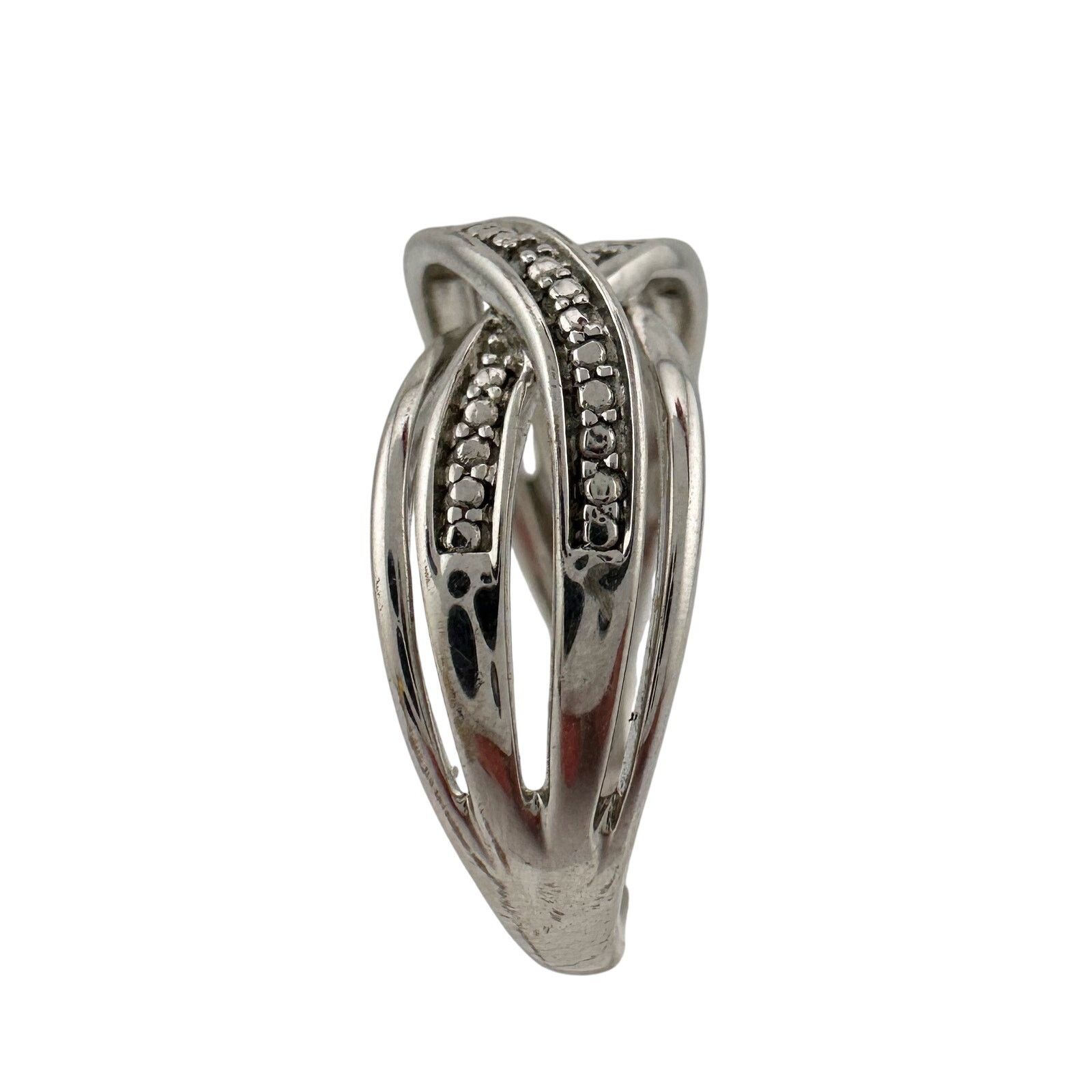 Other Beautiful Braided Strands Ring with Diamond Accent Size 7 Size ONE SIZE - 5 Thumbnail