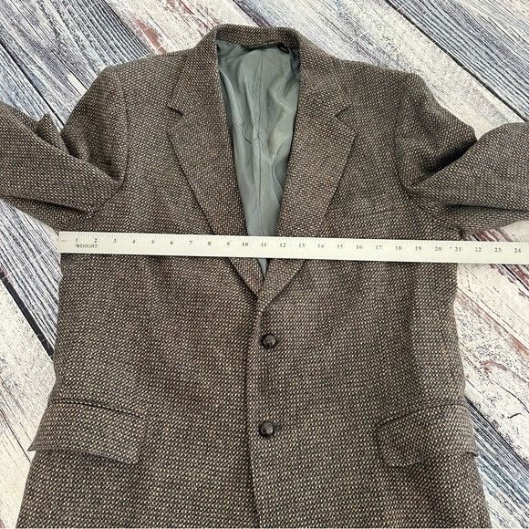 Vintage Vintage Ejoven Wool Men's Textured Blazer With Suede Elbow P Size 42R - 7 Thumbnail
