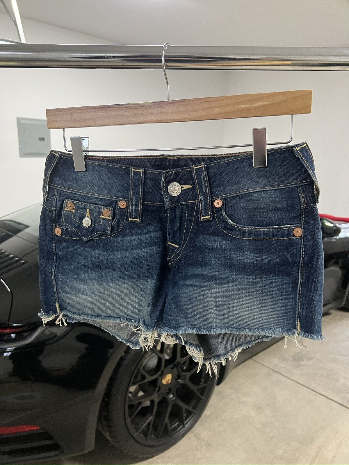True Religion × Vintage Women’s True Religion Denim Shorts Size 25" / US 0 / IT 36 - 1 Thumbnail