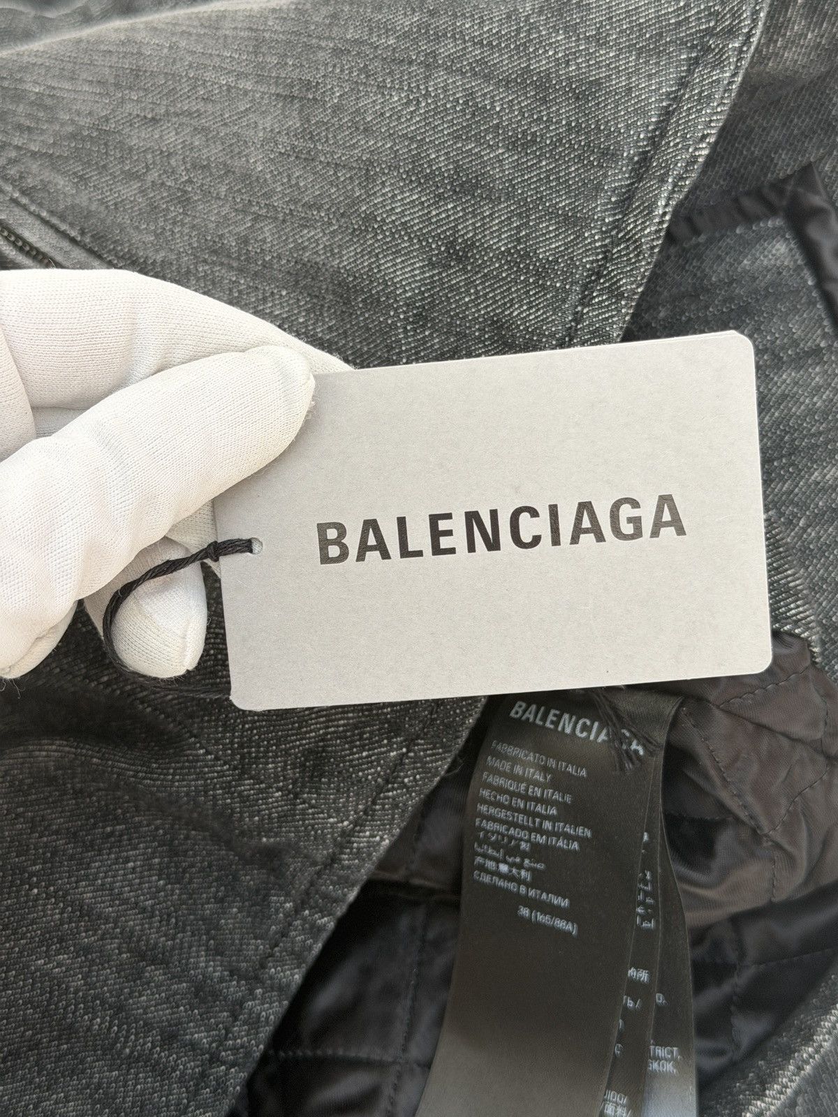 Balenciaga Balenciaga SS23 Mudshow Shrunk Racer Denim Jacket Size S / US 4 / IT 40 - 12 Thumbnail
