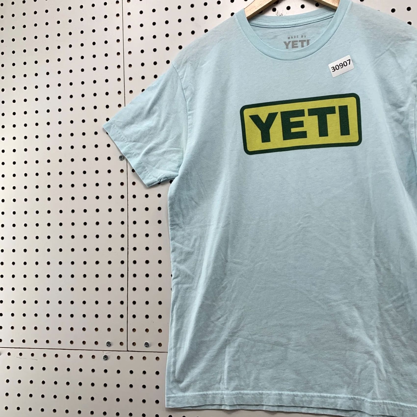 Yeti Yeti Shirt Mens Medium Sky Blue Yellow Spellout Outdoors Nature 20X27 Size US M / EU 48-50 / 2 - 3 Thumbnail