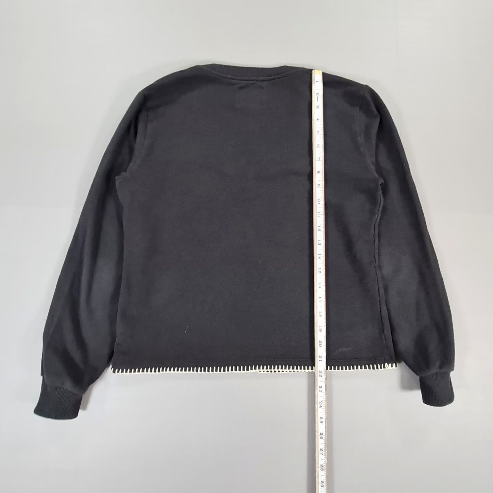 L'AGENCE L'AGENCE Jumper Womens Pullover V-Neck Black M Cotton Blend Knit Long Sleeve Made In USA Size M / US 6-8 / IT 42-44 - 6 Thumbnail