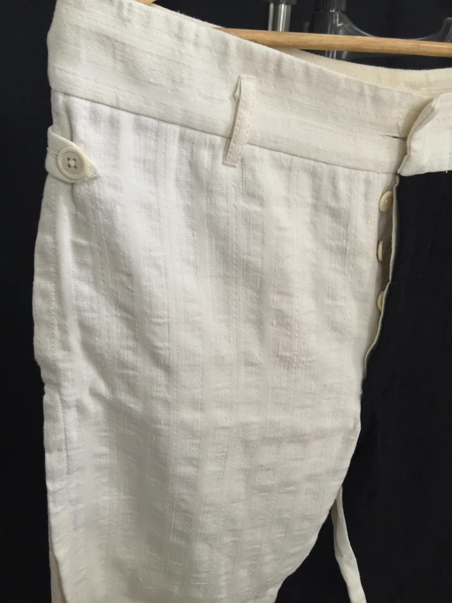 Ann Demeulemeester Ann Demeulemeester 17SS Contrast Color Linen Trousers Ｑ21 Size US 34 / EU 50 - 3 Thumbnail