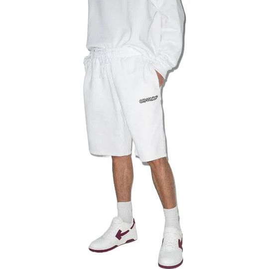 Off-White o1gr1nt0125 Ff Blur Skate Short in White Size US 28 / EU 44 - 3 Thumbnail