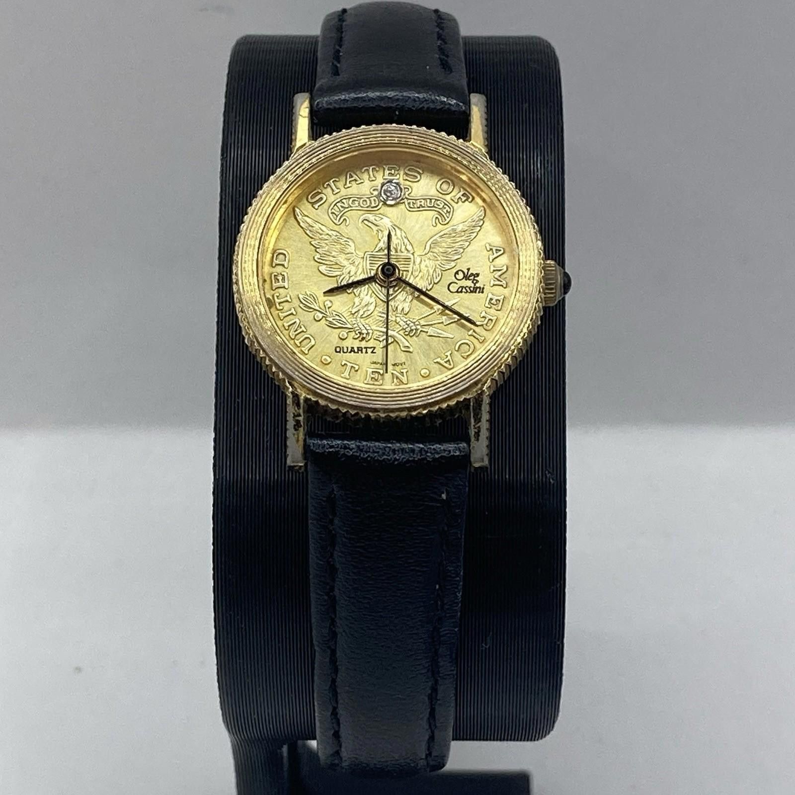 Oleg Cassini Vintage Women’s Oleg Cassini Gold Tone Ten Dollar Watch Size ONE SIZE - 2 Thumbnail