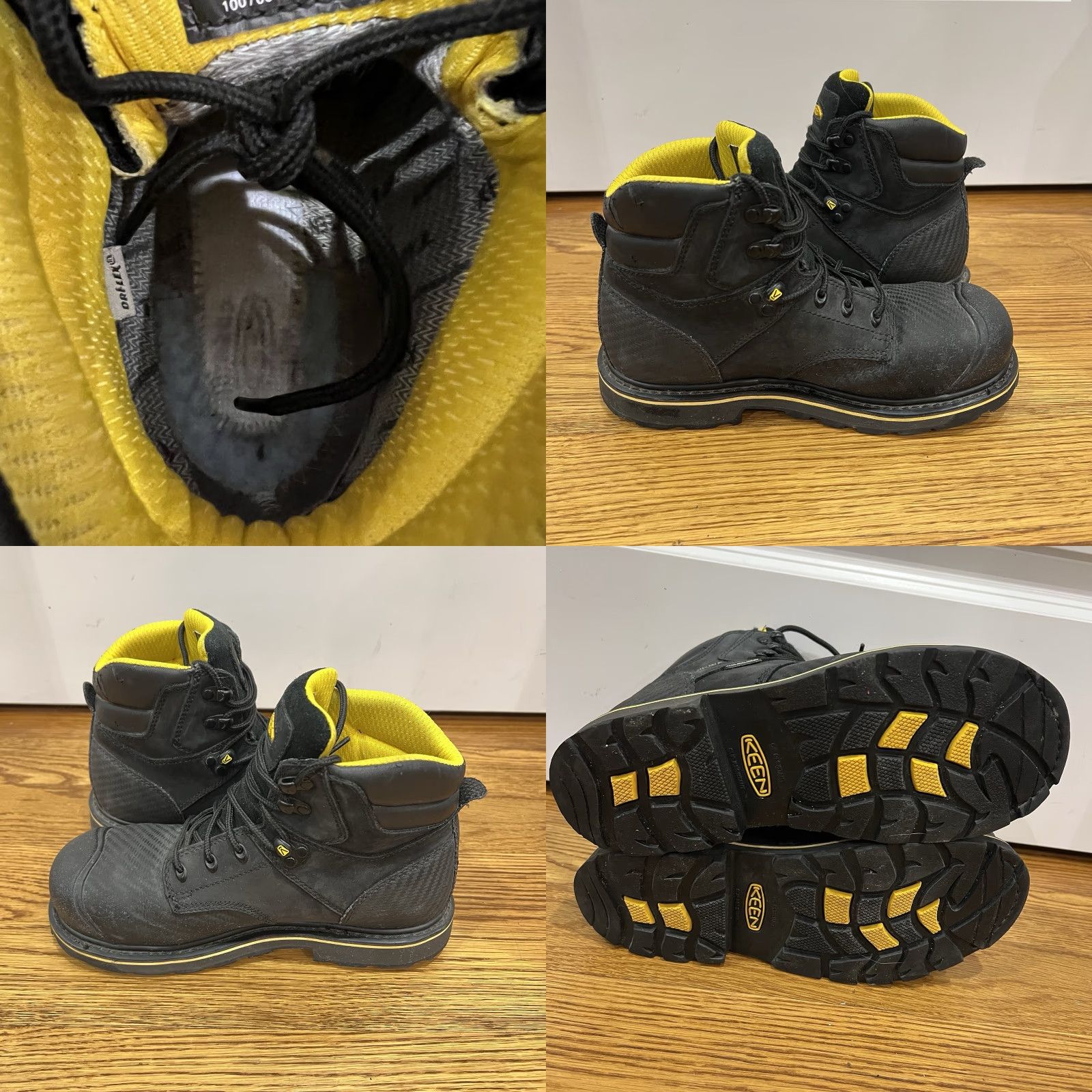 KEEN Keen Mens Logandale Work Boots Steel Toe Black Size 7 (needs Insoles) Size US 7 / EU 40 - 8 Thumbnail