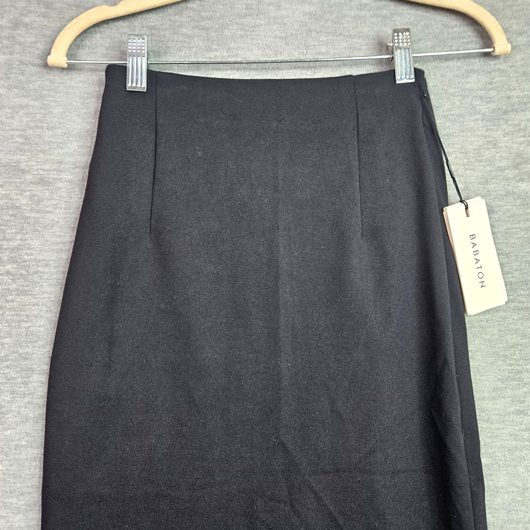 Vintage Babaton Black Button Front Midi Skirt Women’s Size 00 New Size 24" / US 00 / IT 34 - 7 Thumbnail