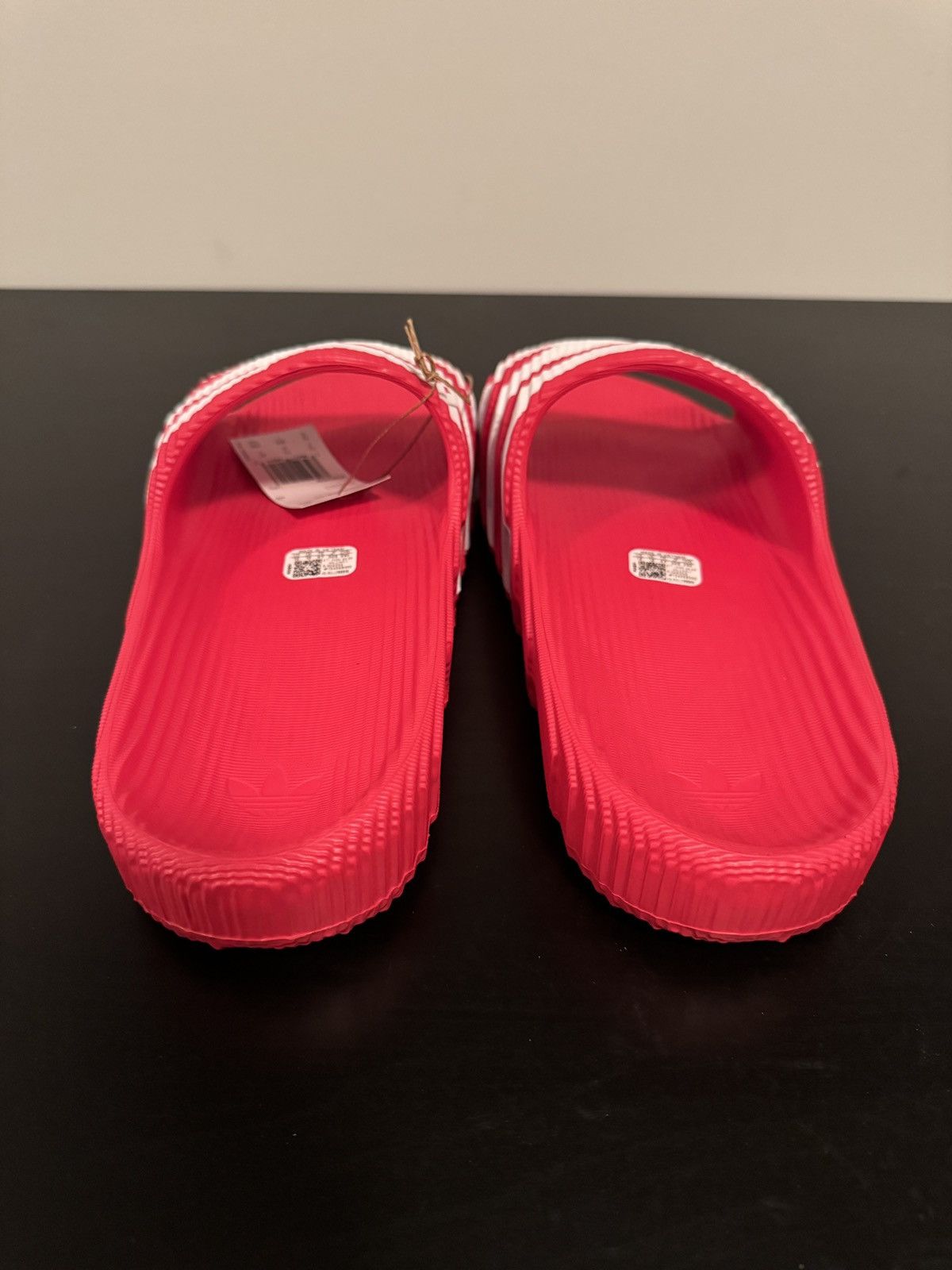 Adidas ADIDAS ADILETTE 22 SLIDES BETTER SCARLET CLOUD WHITE Size US 12 / EU 45 - 4 Thumbnail