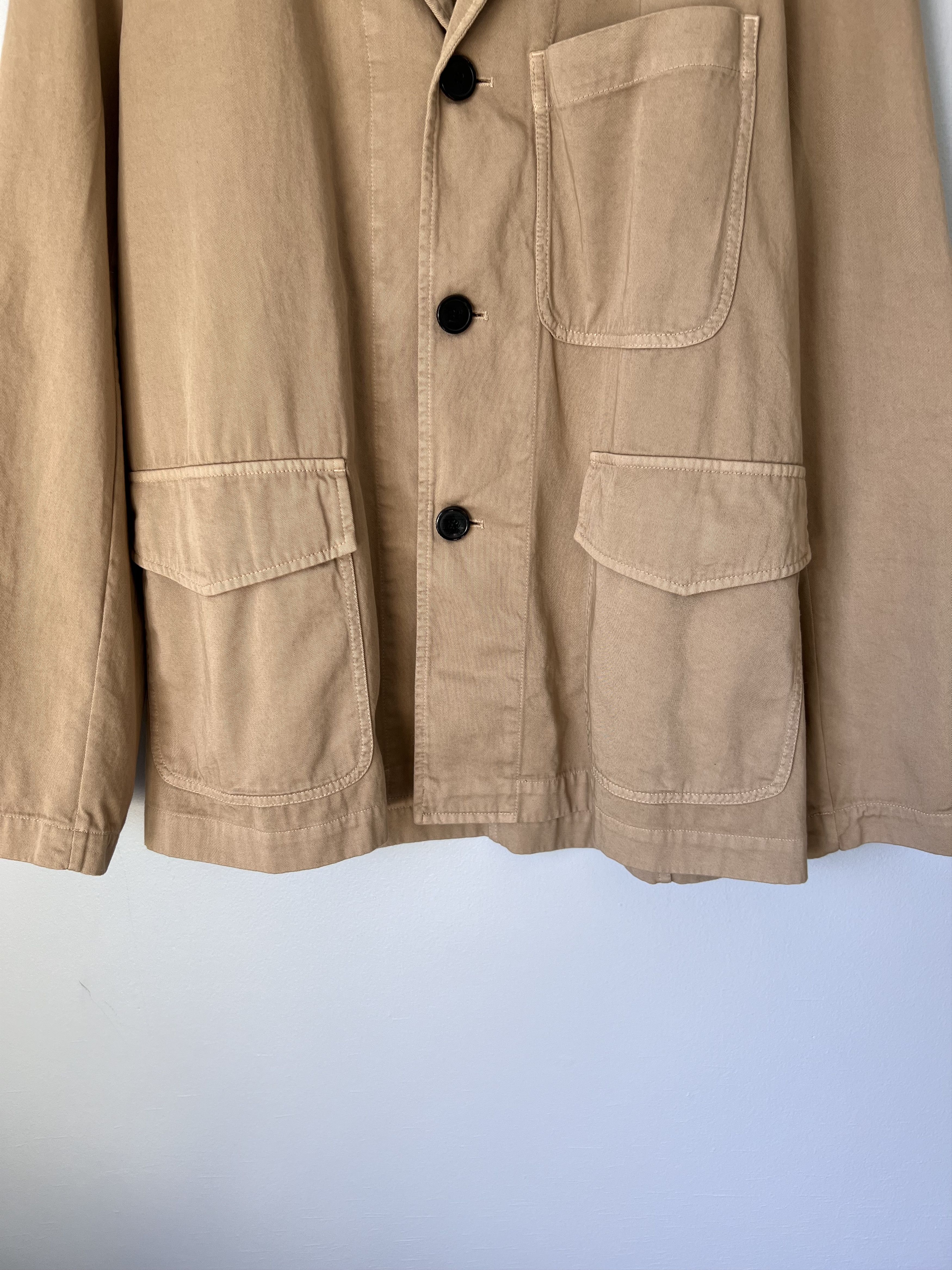 Dries Van Noten Dries Van Noten Bramptons Twill Jacket in Beige Size US M / EU 48-50 / 2 - 3 Thumbnail