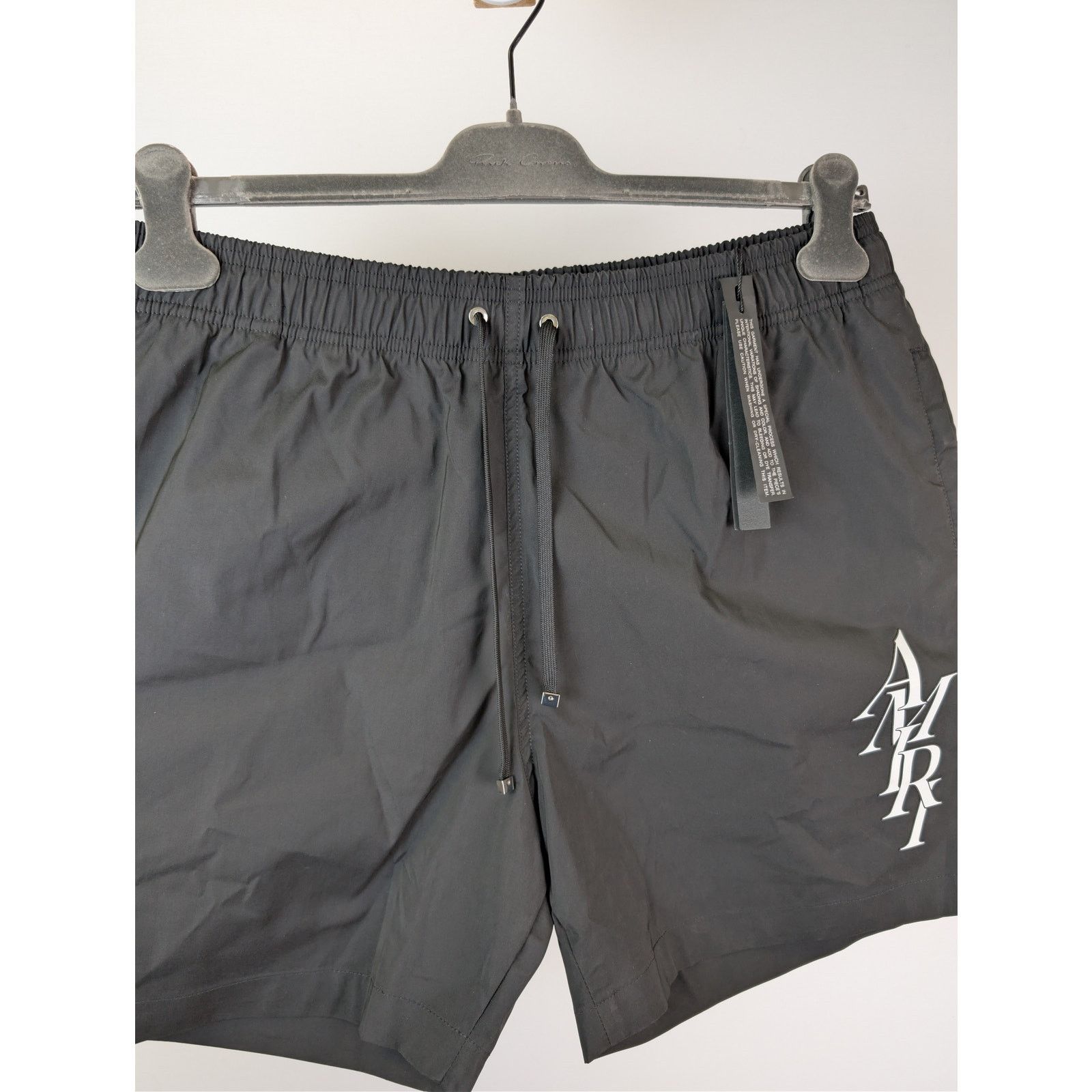 Amiri o1rshd1 Amiri Stack Logo Swim Trunk Shorts in Black Size US 38 / EU 54 - 8 Thumbnail