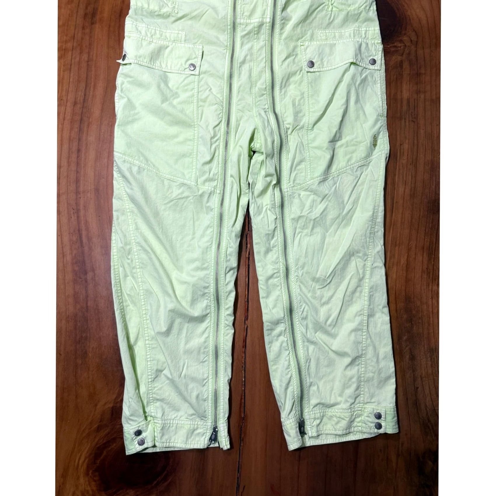 Free People Free People Movement Ascend Jumpsuit Small Cotton Zip Neon Pockets G3-11 Size 28" / US 6 / IT 42 - 3 Thumbnail