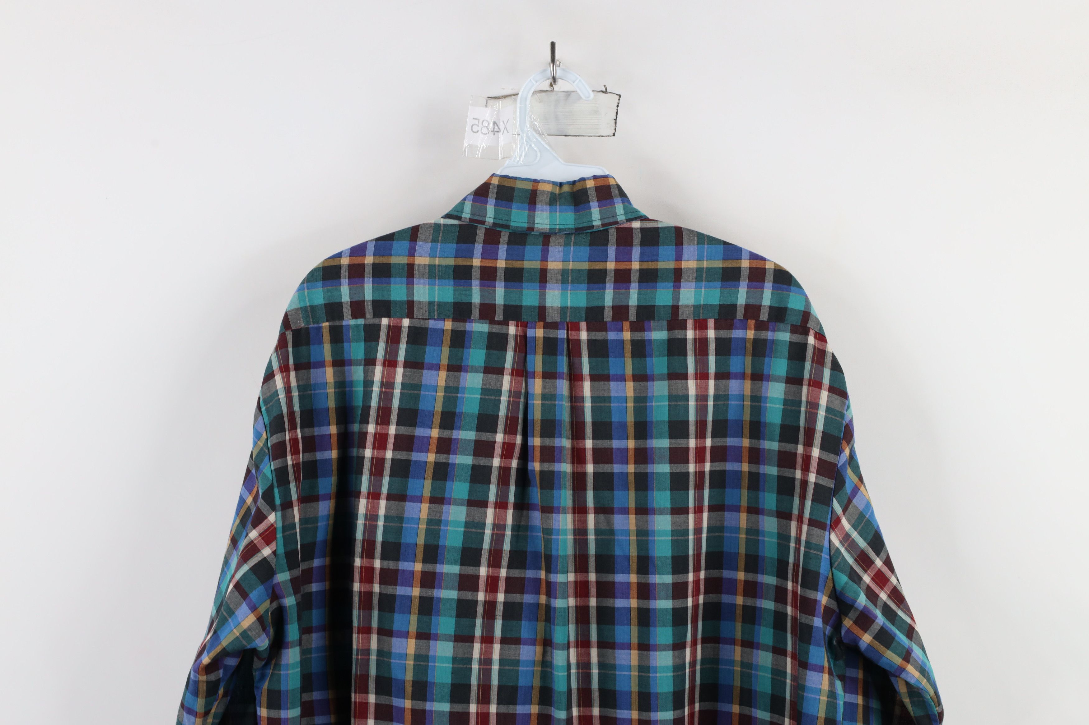 Vintage Vintage 90s Streetwear Faded Rainbow Plaid Button Down Shirt Size US L / EU 52-54 / 3 - 10 Thumbnail