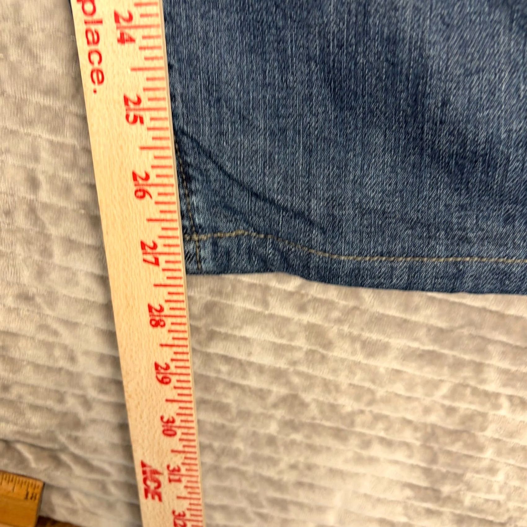 Eddie Bauer Eddie Bauer Jeans Denim Plaid Lined Boyfriend Relaxed Womens 4P Blue Winter Fall 27in Inseam Mens? Size 27" / US 4 / IT 40 - 4 Thumbnail