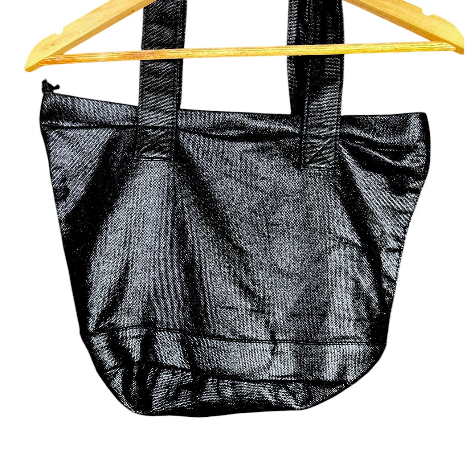 Kiton Kitson Los Angeles Beverly Hills Shiny Black Zipper Tote Size ONE SIZE - 3 Thumbnail