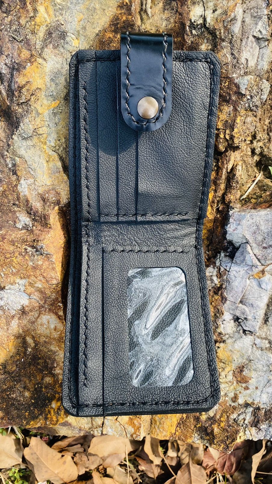 Other LEATHER BUTTON WALLET..HANDMADE Size ONE SIZE - 4 Thumbnail