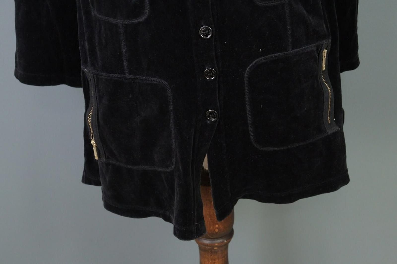 Sonia Rykiel Vintage Sonia Rykiel Black Button A-Line Short Dress Size XL Size XL / US 12-14 / IT 48-50 - 5 Thumbnail