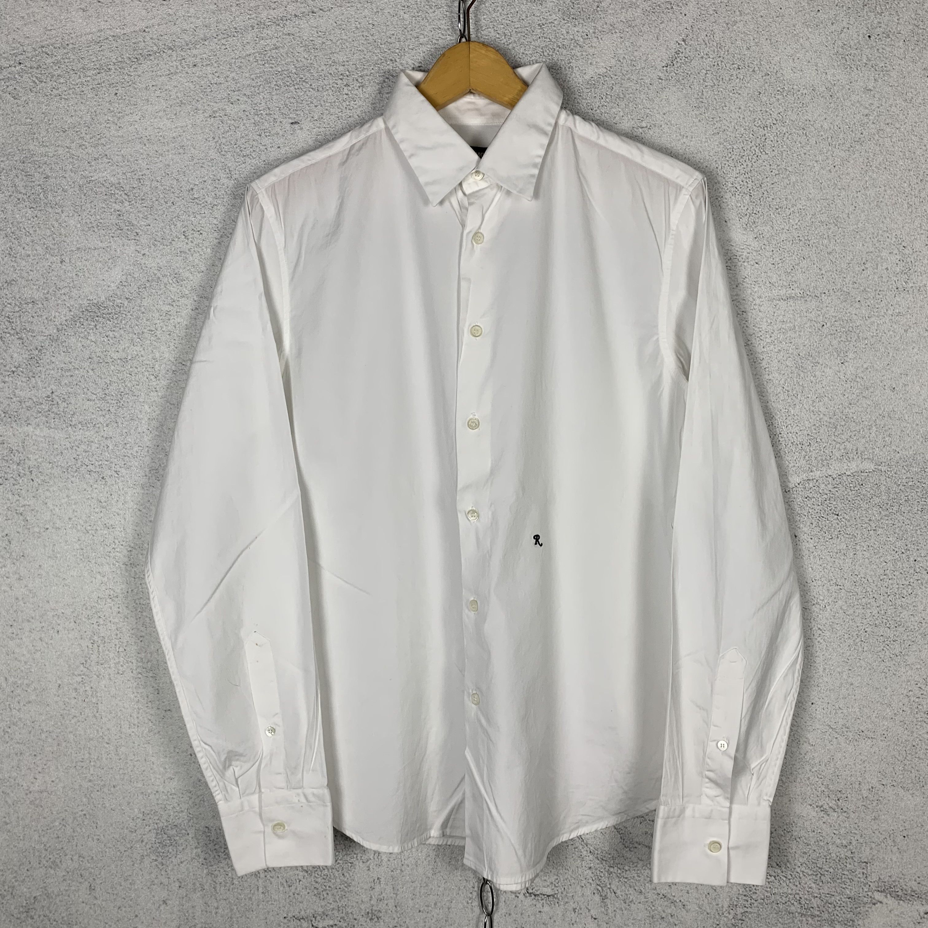 Raf Simons Raf Simons White Shirt Embroidery Logo Size US M / EU 48-50 / 2 - 1 Thumbnail