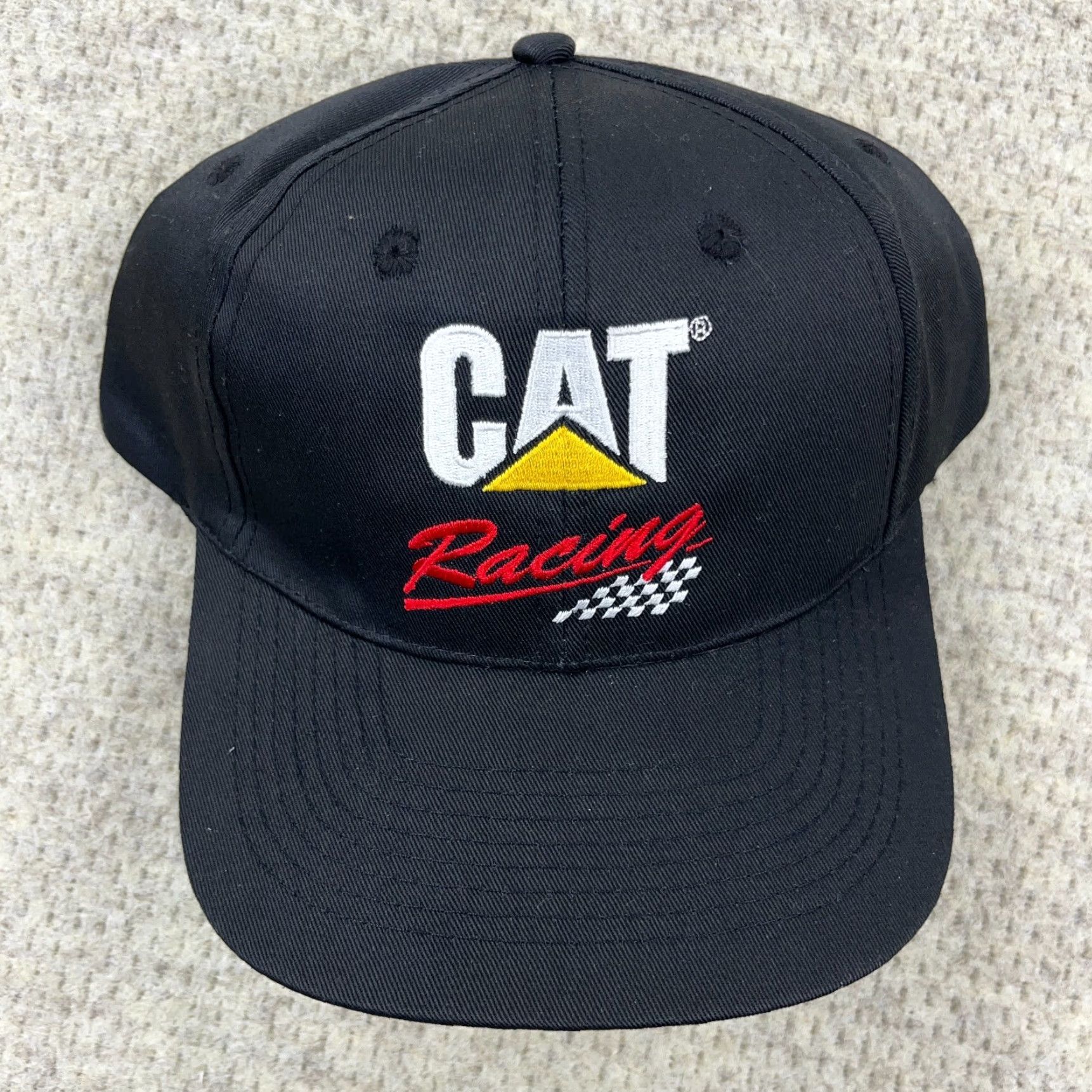 Vintage VINTAGE CAT Racing Hat Cap Snapback Caterpillar Y2K Adjustable Mens Adult Black Size ONE SIZE - 3 Thumbnail