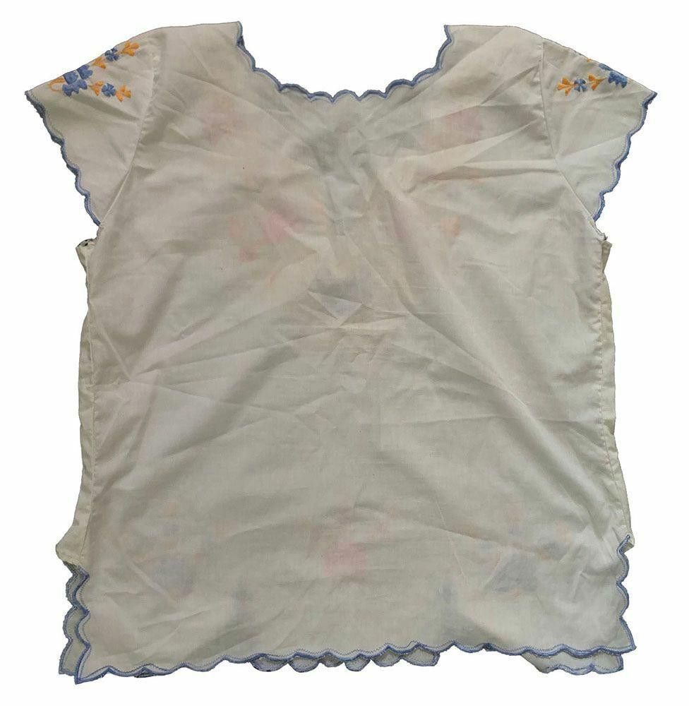 Designer Pre Owned Embroidered White Hand Made Blouse M Size M / US 6-8 / IT 42-44 - 5 Thumbnail