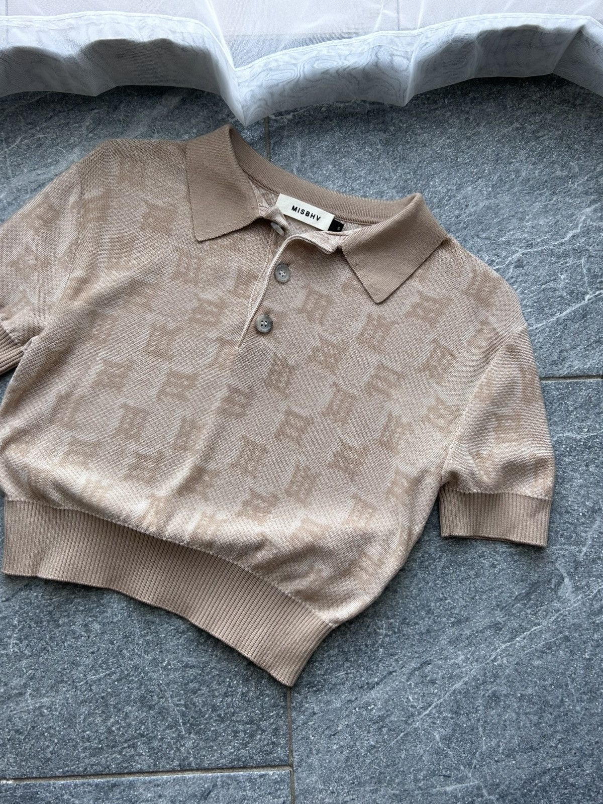 Misbhv Tee shirt misbhv size small monogram crop top women Size S / US 4 / IT 40 - 6 Thumbnail