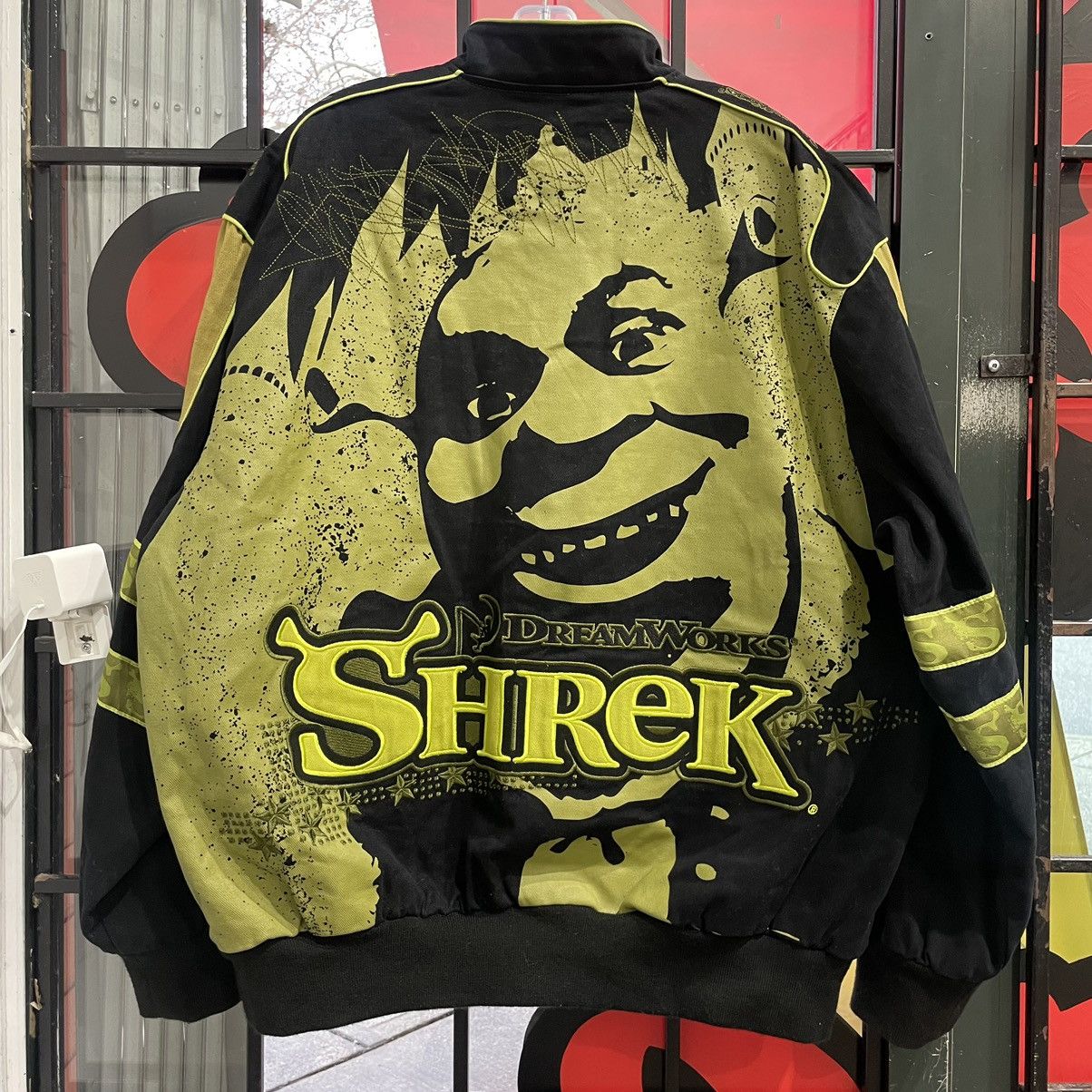 image of Shrek 2008 Jeff Hamilton Racing Style Jacket Pit Crew in Black, Men's (Size 2XL)